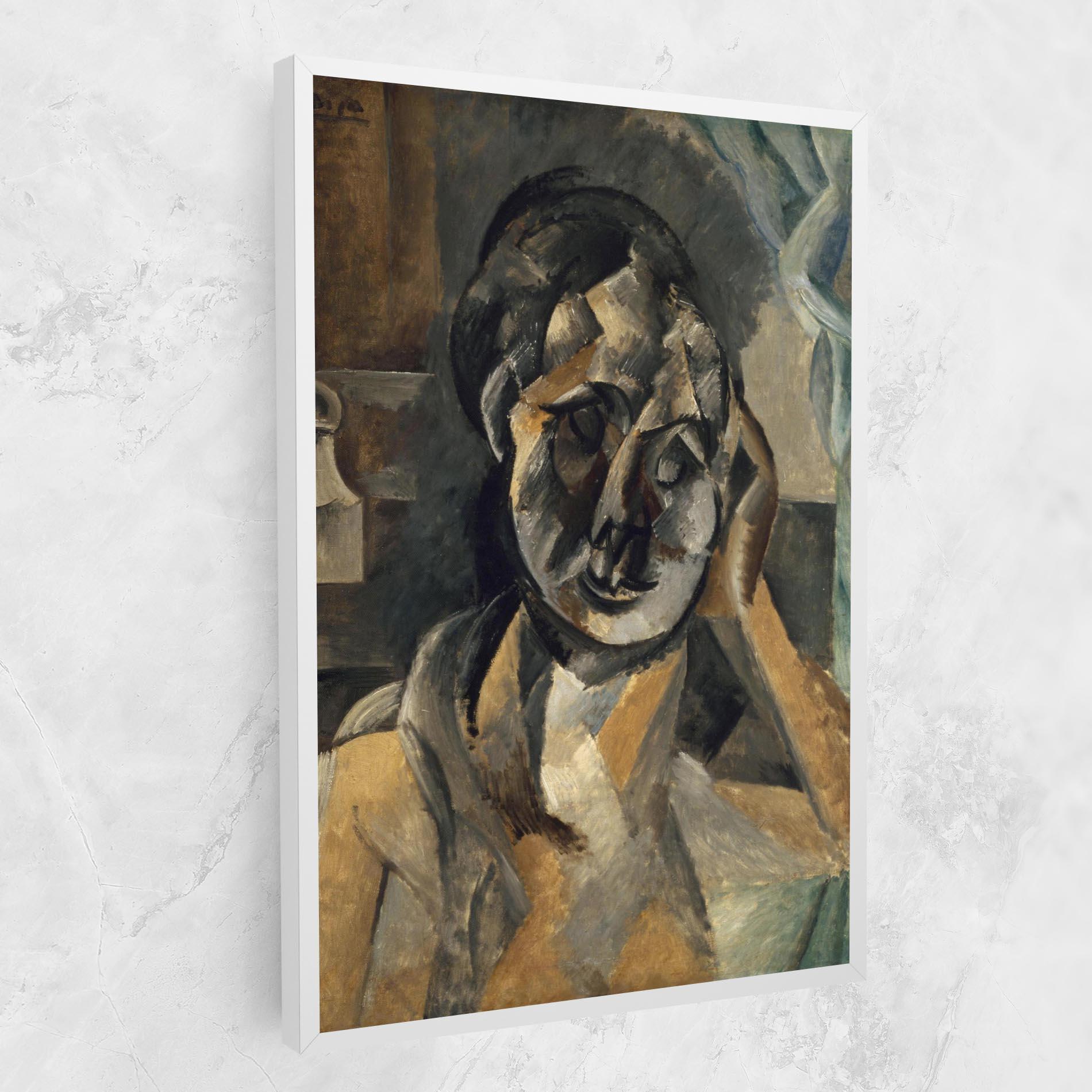 Tablou Canvas Woman With Mustard mockup 1