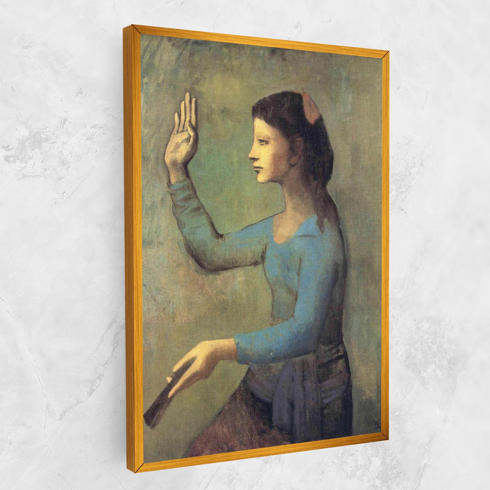 Tablou Canvas Lady With A Fan mockup 1