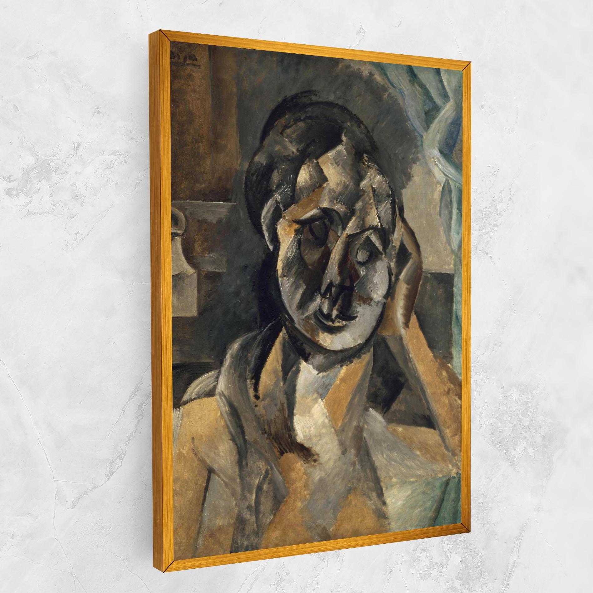 Tablou Canvas Woman With Mustard mockup 1