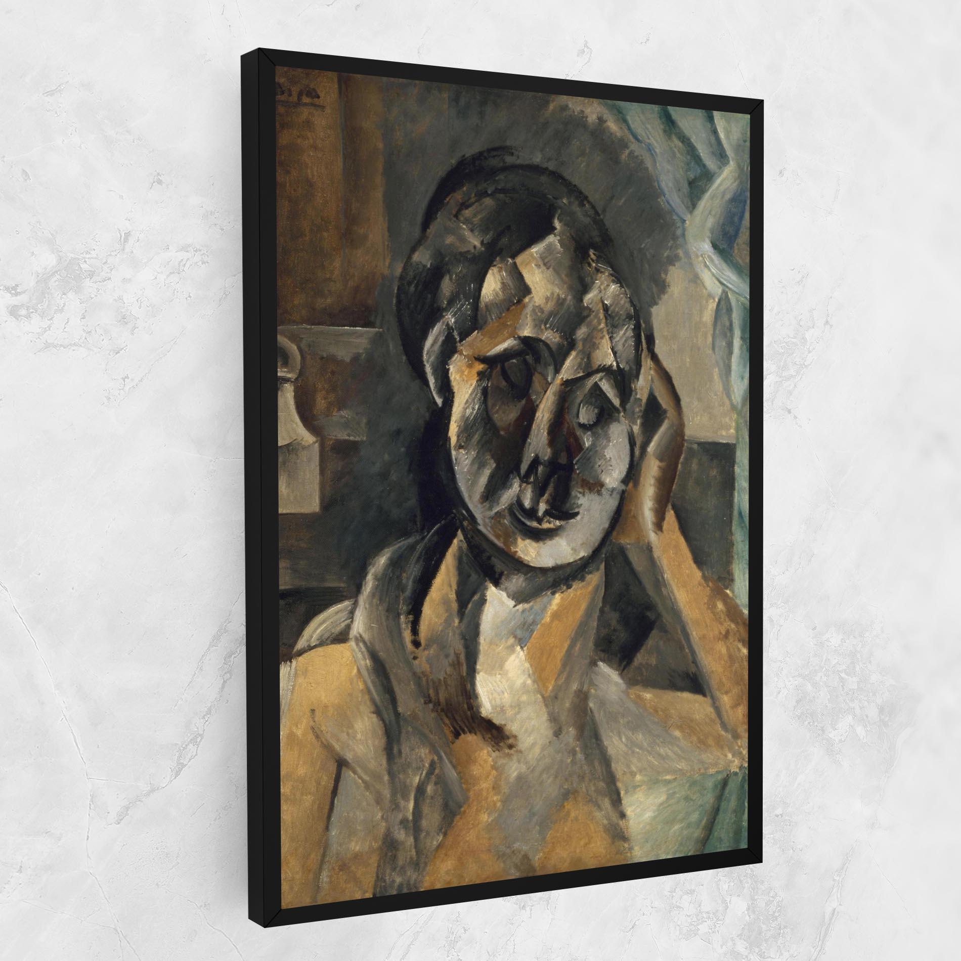 Tablou Canvas Woman With Mustard mockup 1