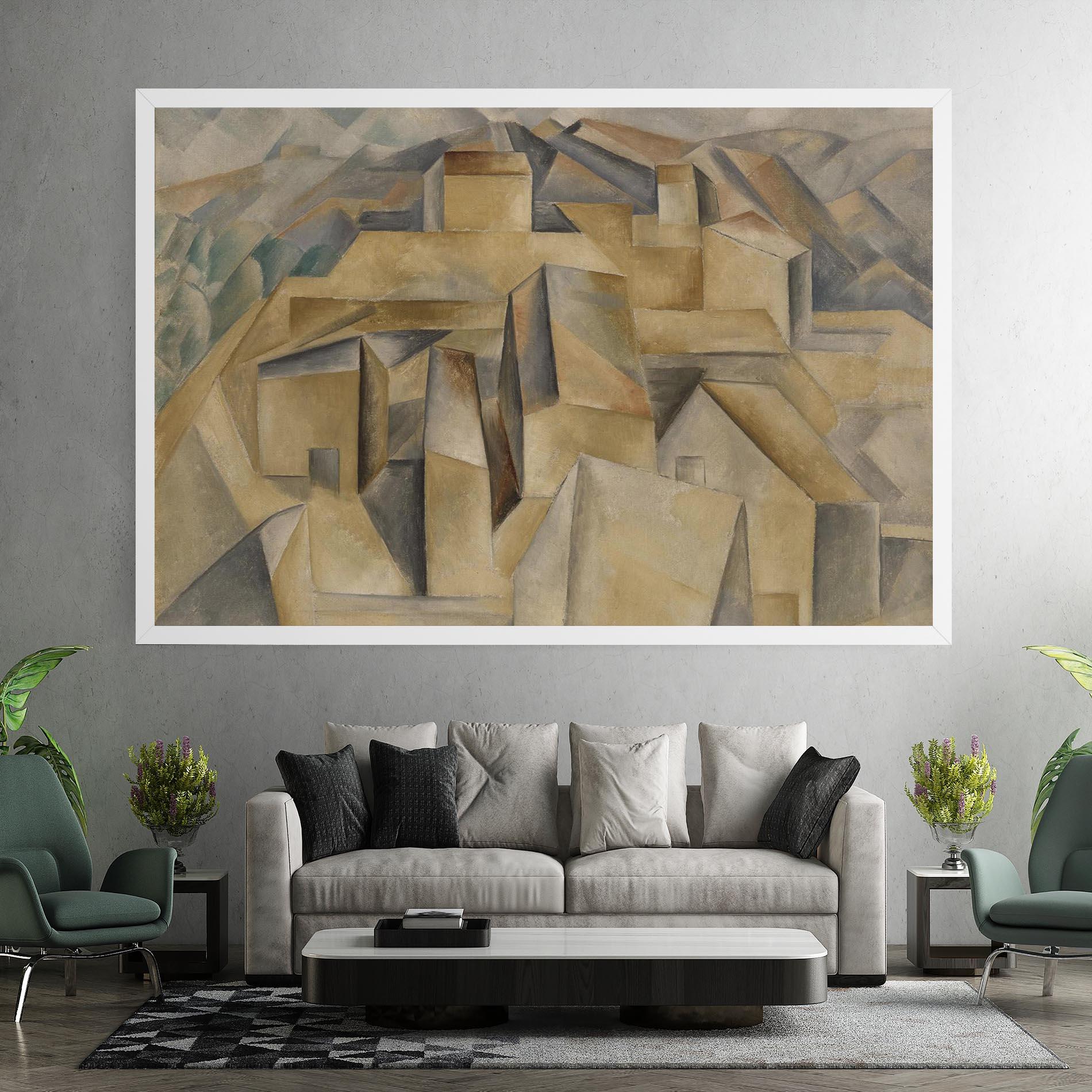 Tablou Canvas Houses On The Hill mockup 7