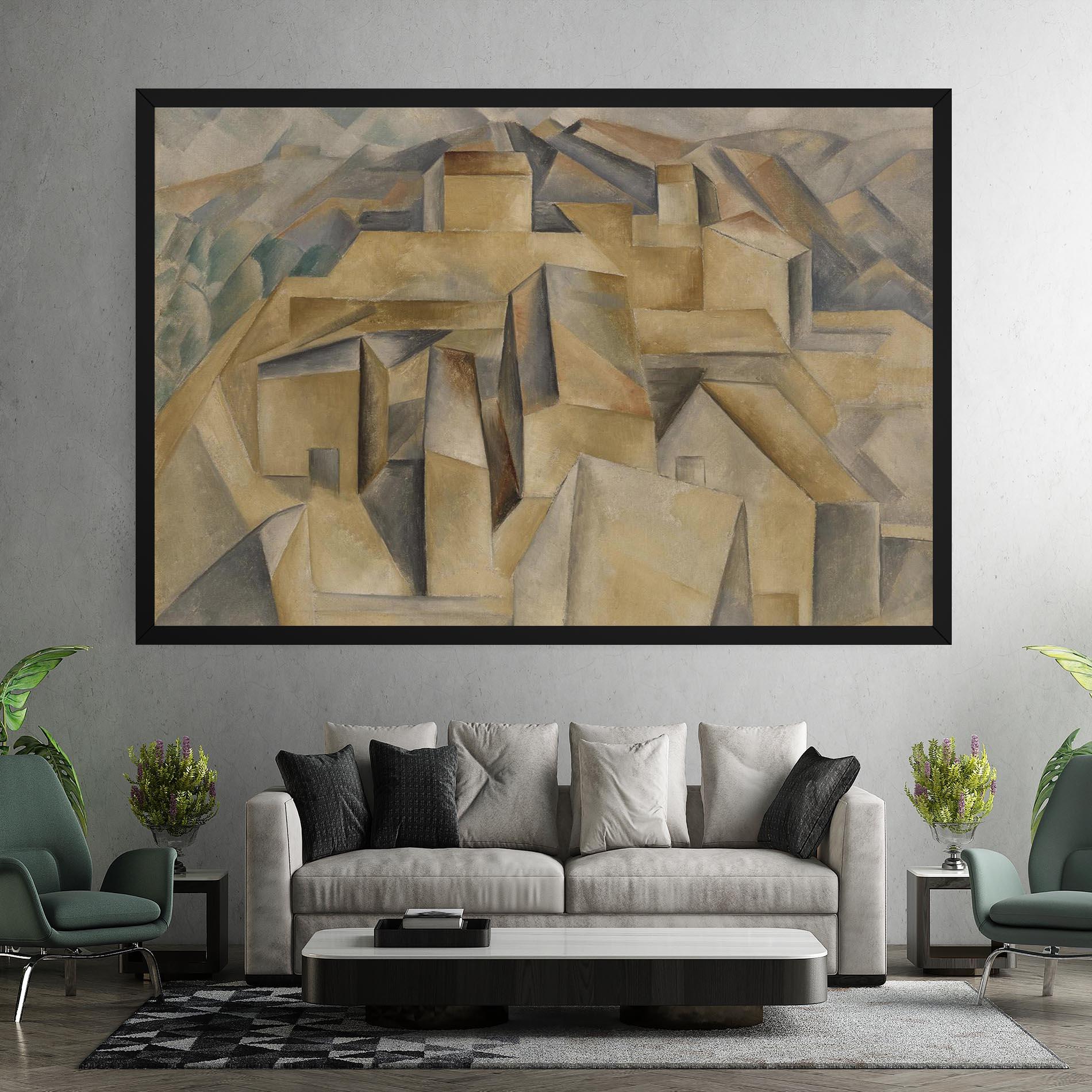 Tablou Canvas Houses On The Hill mockup 7