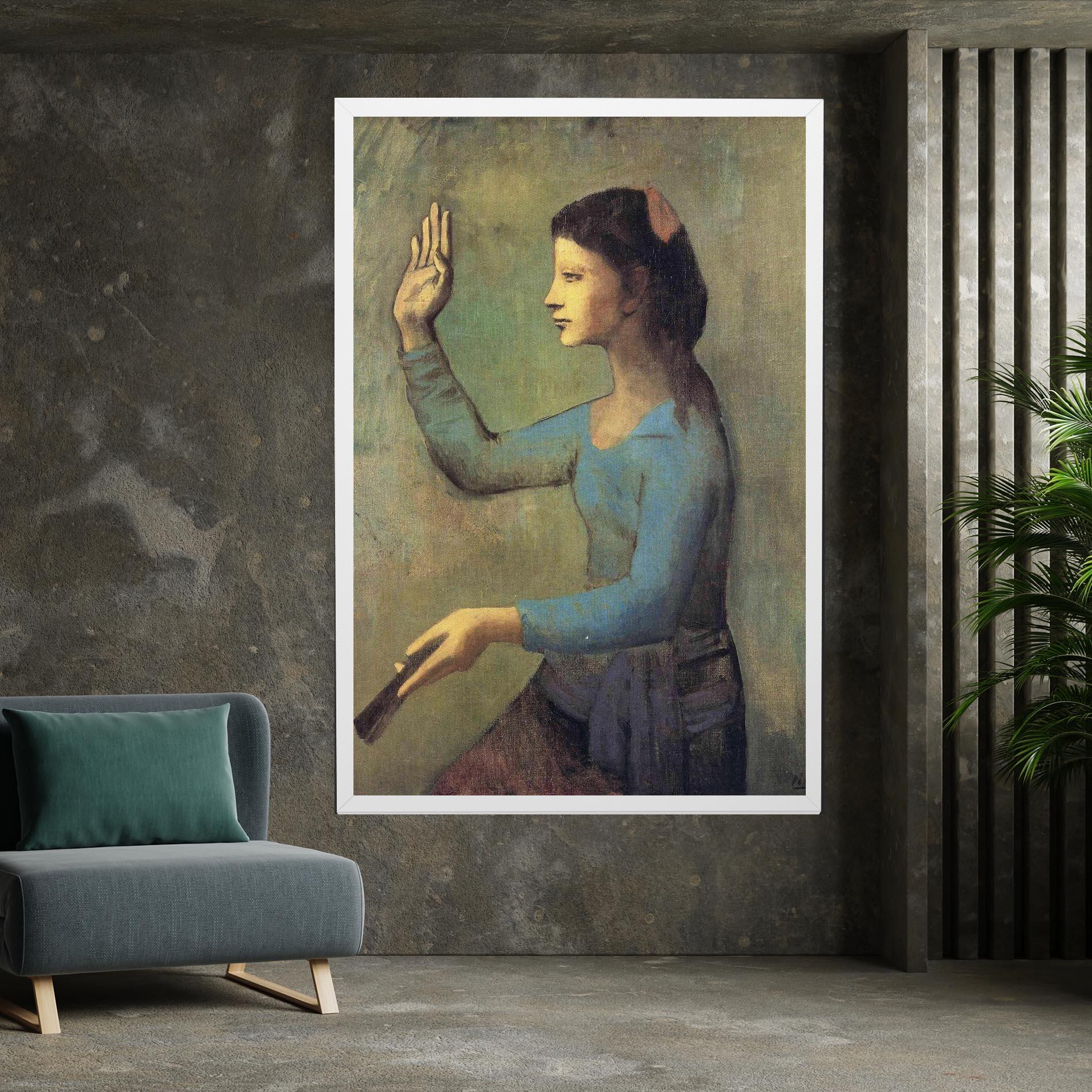 Tablou Canvas Lady With A Fan mockup 7