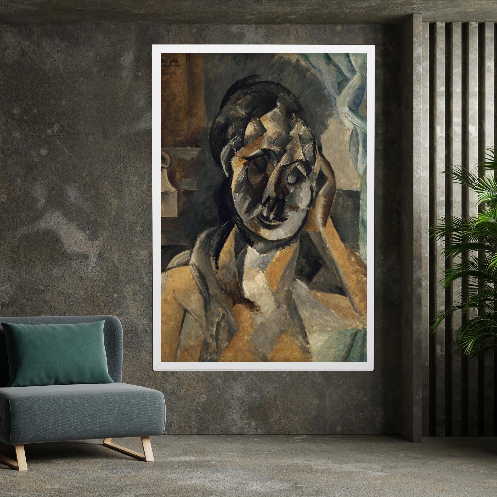 Tablou Canvas Woman With Mustard mockup 7