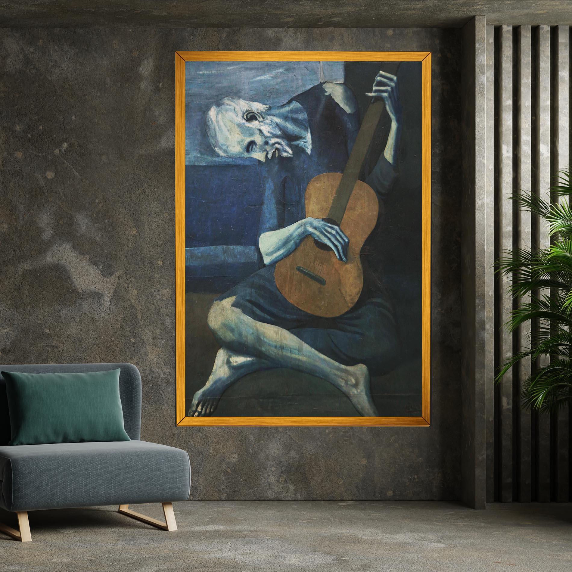 Tablou Canvas Old Guitarist mockup 7