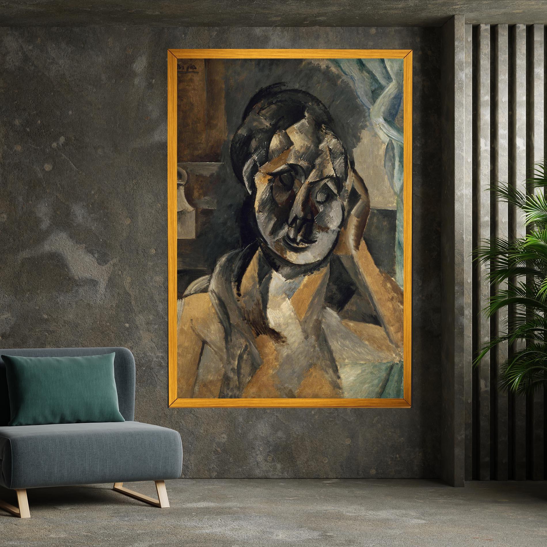 Tablou Canvas Woman With Mustard mockup 7