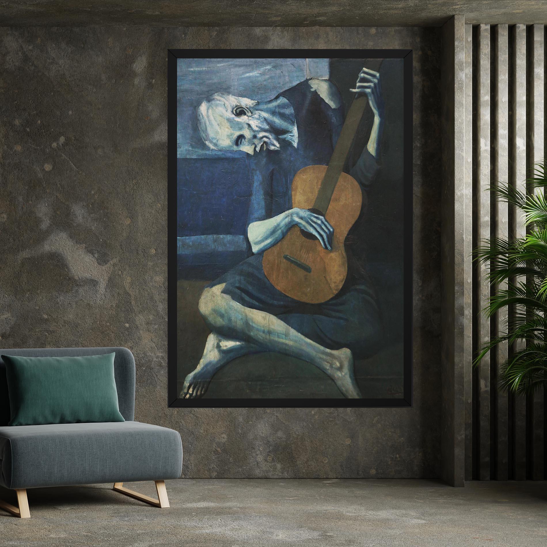 Tablou Canvas Old Guitarist mockup 7