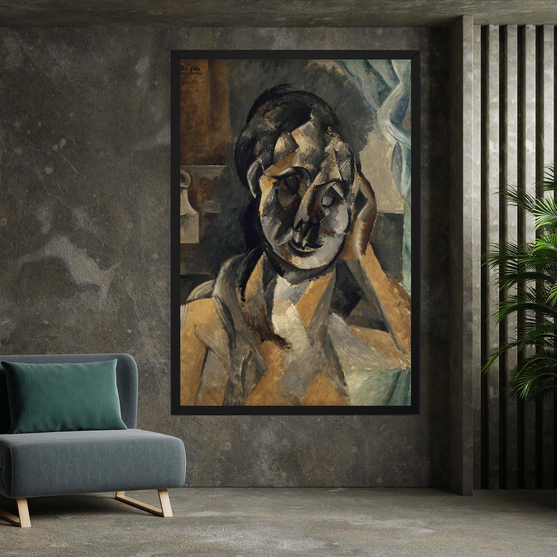 Tablou Canvas Woman With Mustard mockup 7