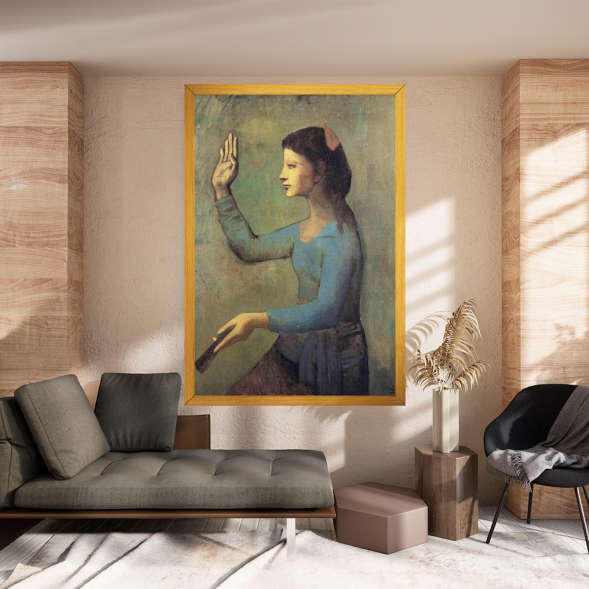 Tablou Canvas Lady With A Fan mockup 8