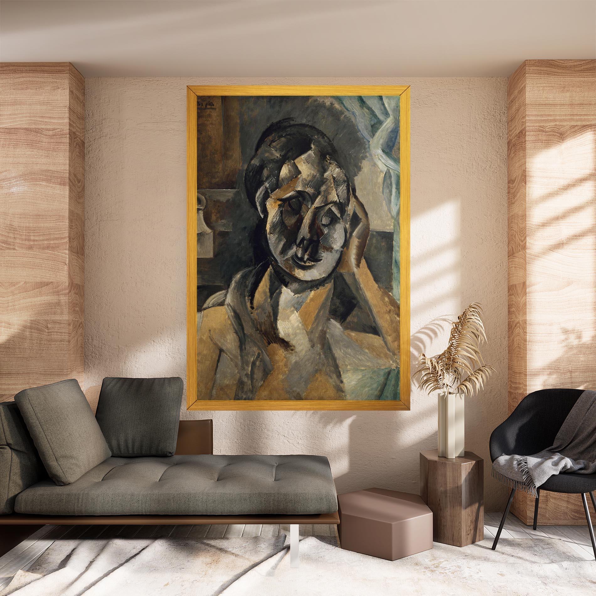 Tablou Canvas Woman With Mustard mockup 8