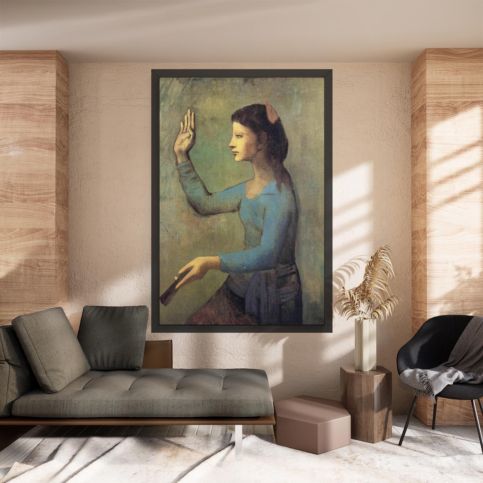 Tablou Canvas Lady With A Fan mockup 8