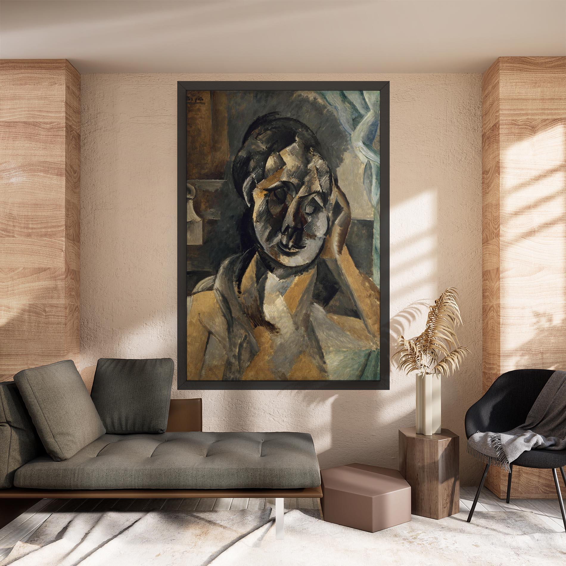 Tablou Canvas Woman With Mustard mockup 8