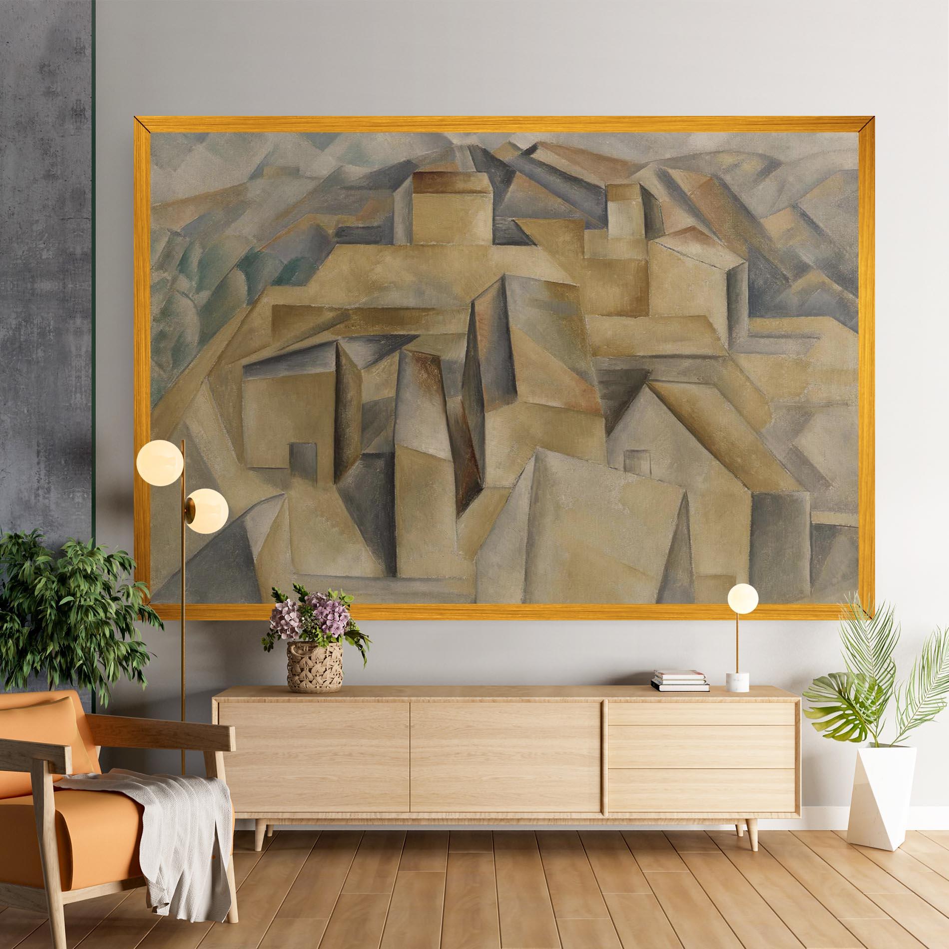 Tablou Canvas Houses On The Hill mockup 9