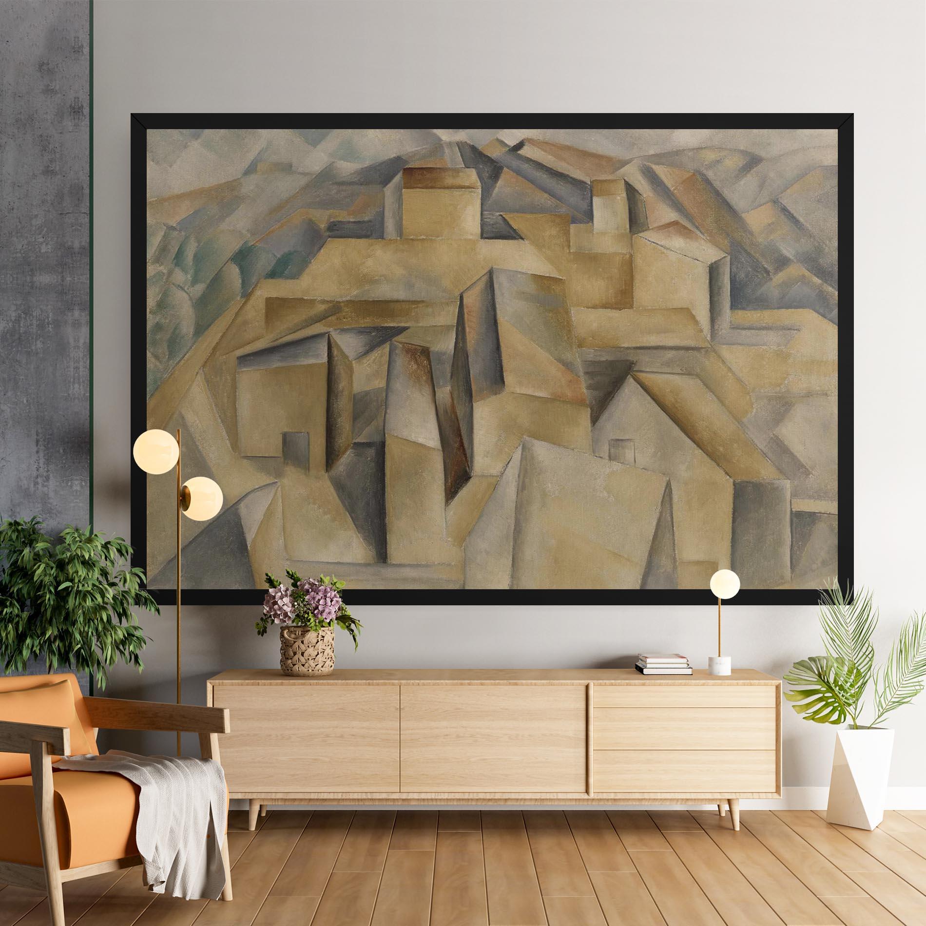 Tablou Canvas Houses On The Hill mockup 9