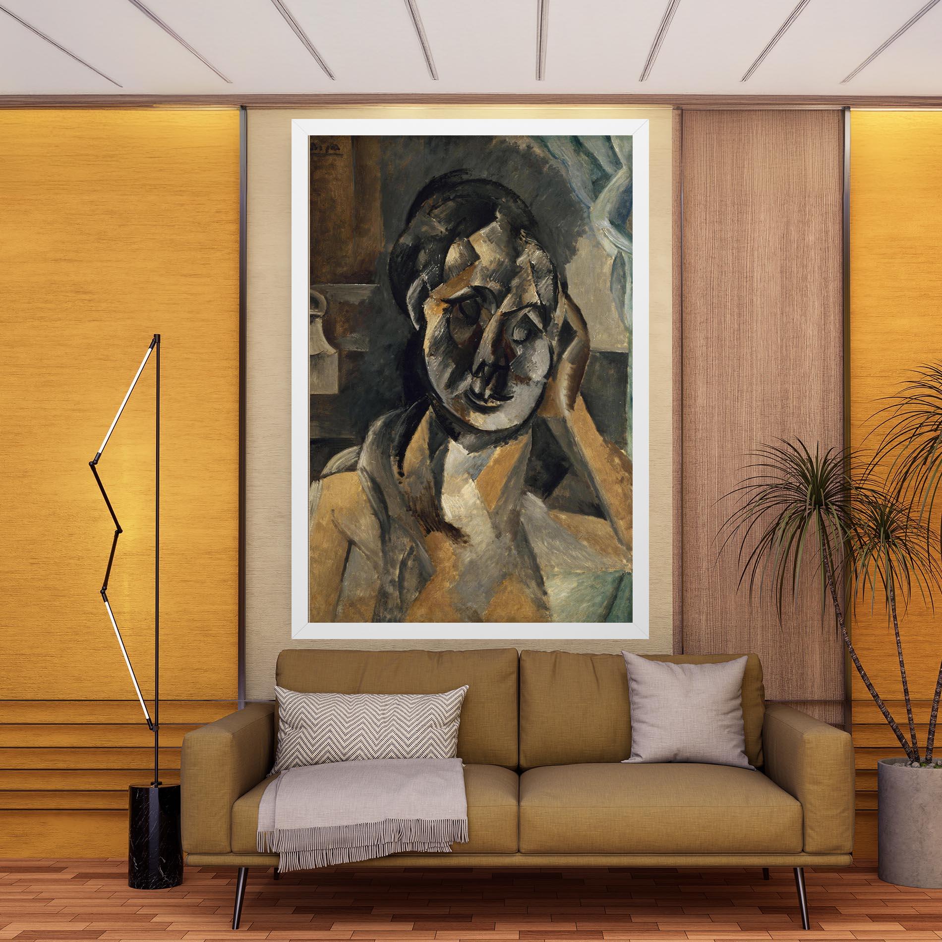 Tablou Canvas Woman With Mustard mockup 9