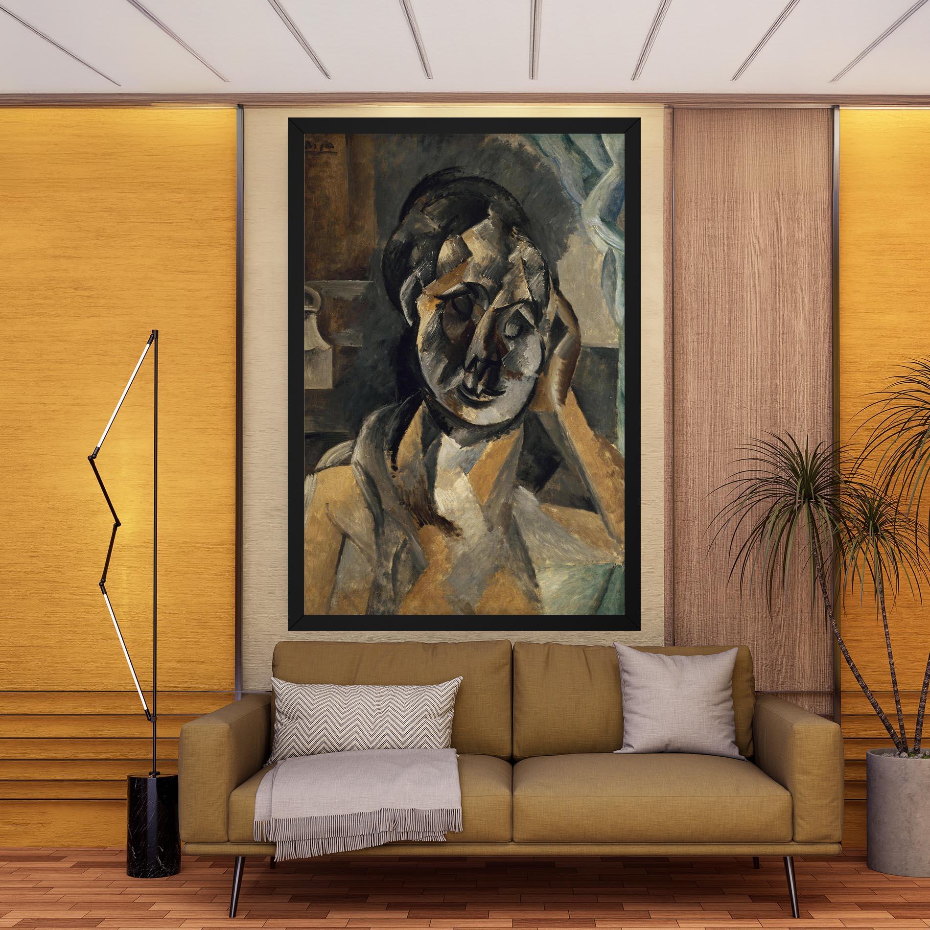 Tablou Canvas Woman With Mustard mockup 9