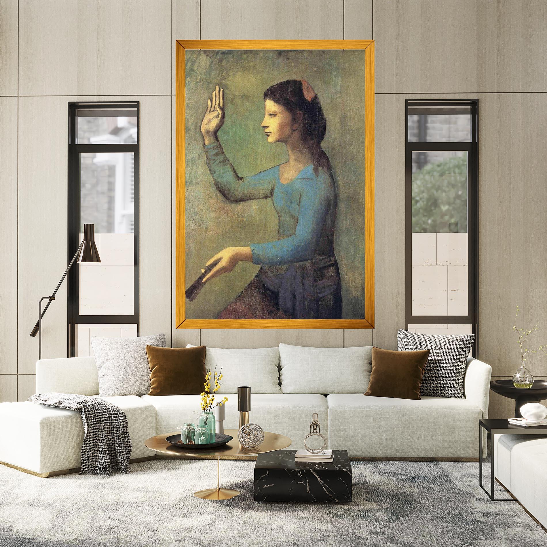Tablou Canvas Lady With A Fan mockup 2