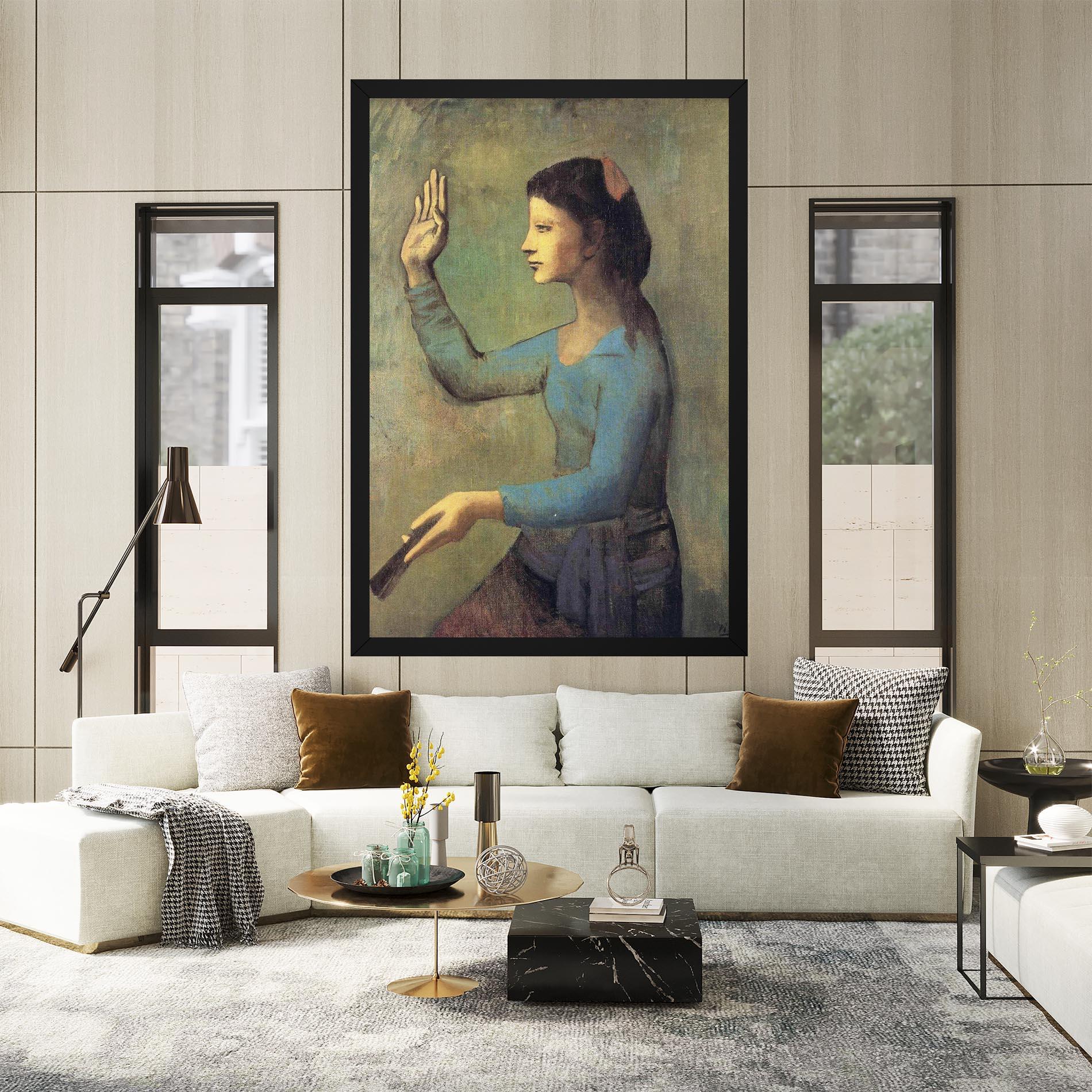Tablou Canvas Lady With A Fan mockup 2