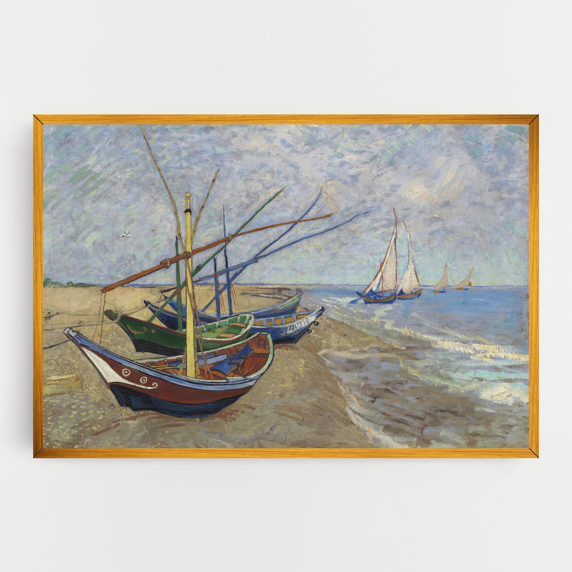 Tablou Canvas Boats Beach mockup 0