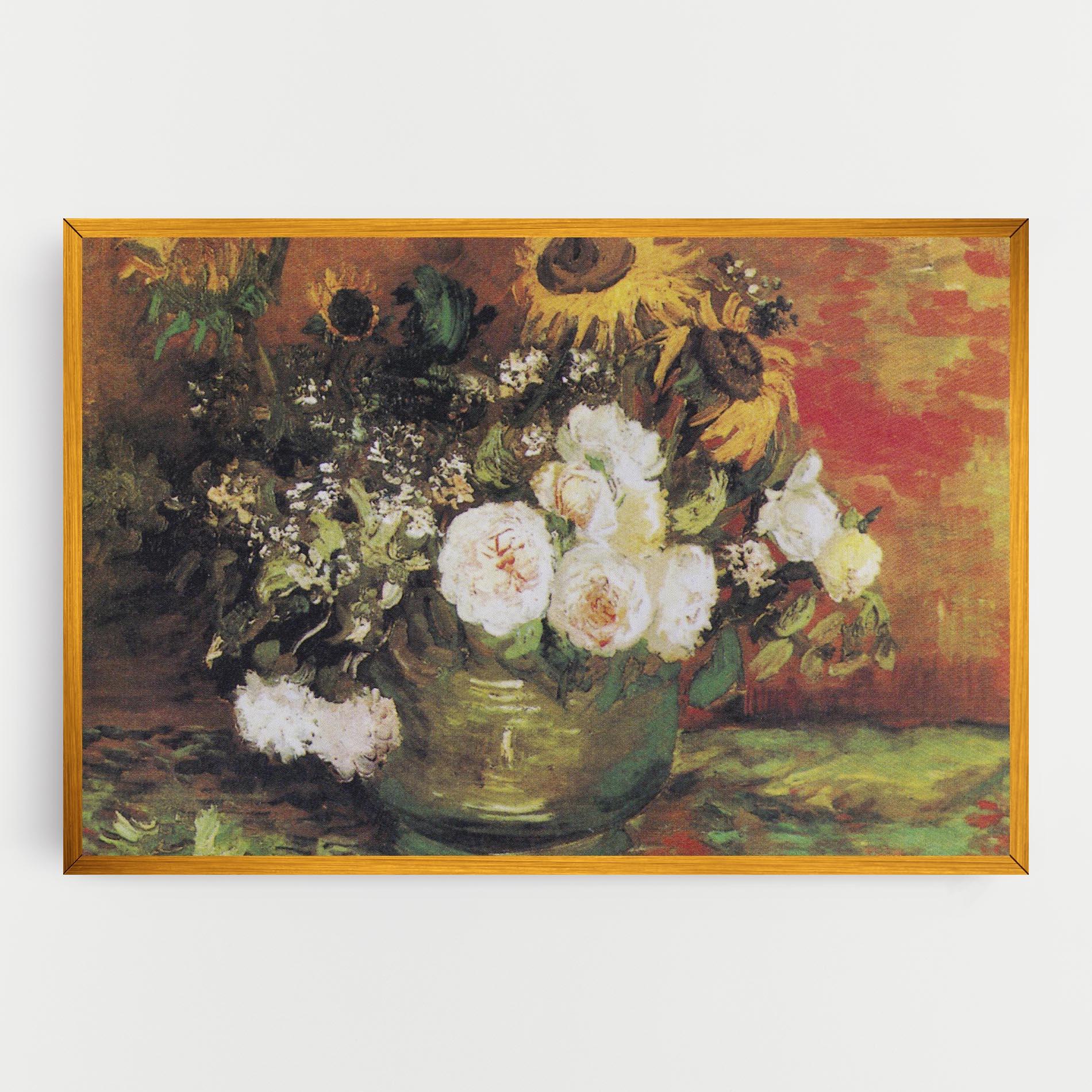 Tablou Canvas Bowl With Sunflowers mockup 0
