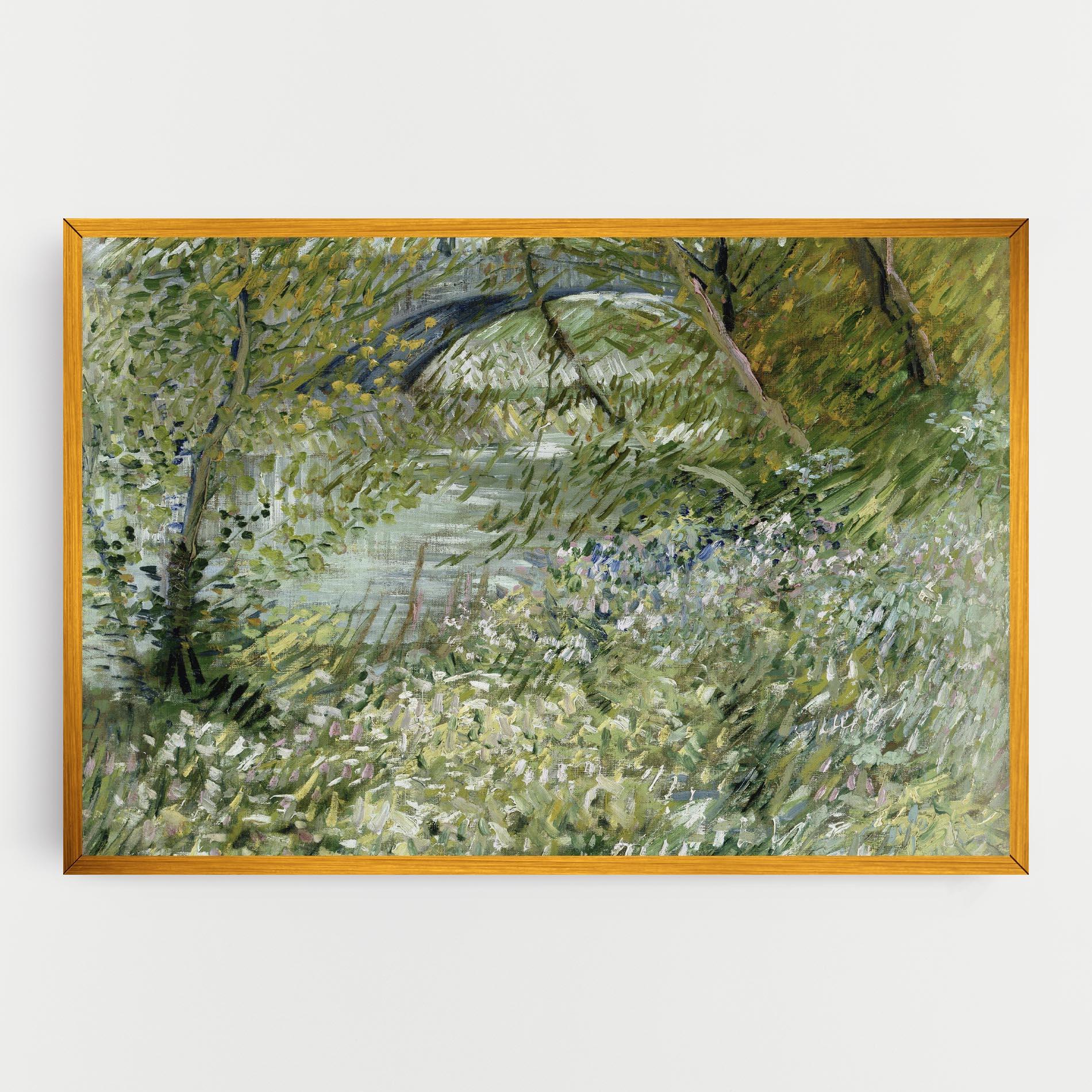 Tablou Canvas River Bank Springtime mockup 0