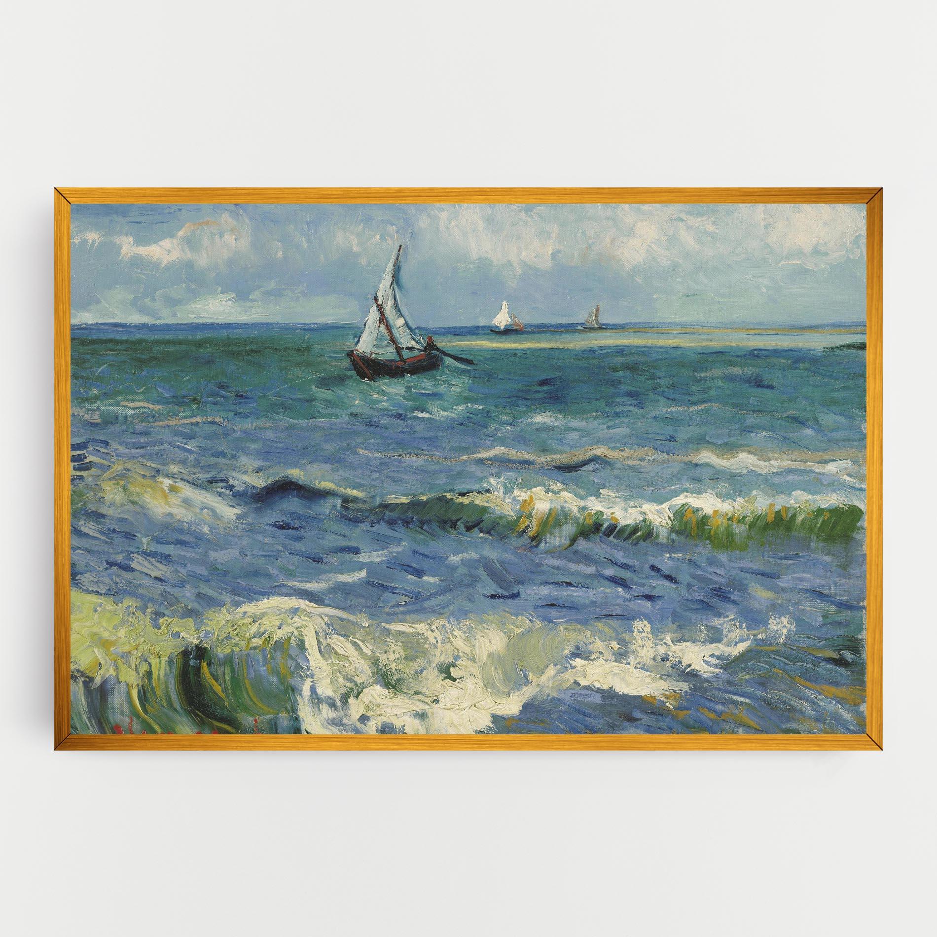 Tablou Canvas Zeegezicht Saintes Maries mockup 0