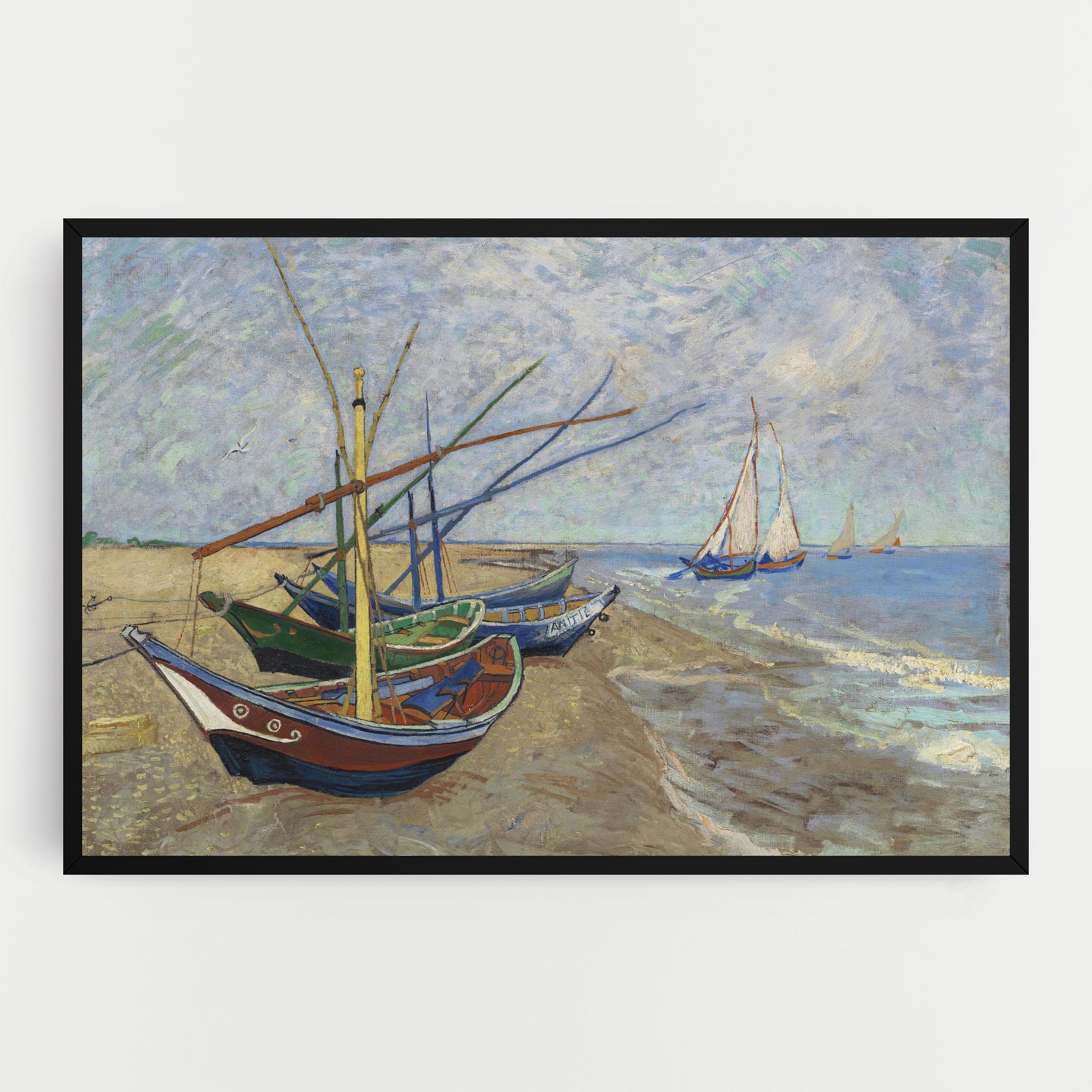 Tablou Canvas Boats Beach mockup 0