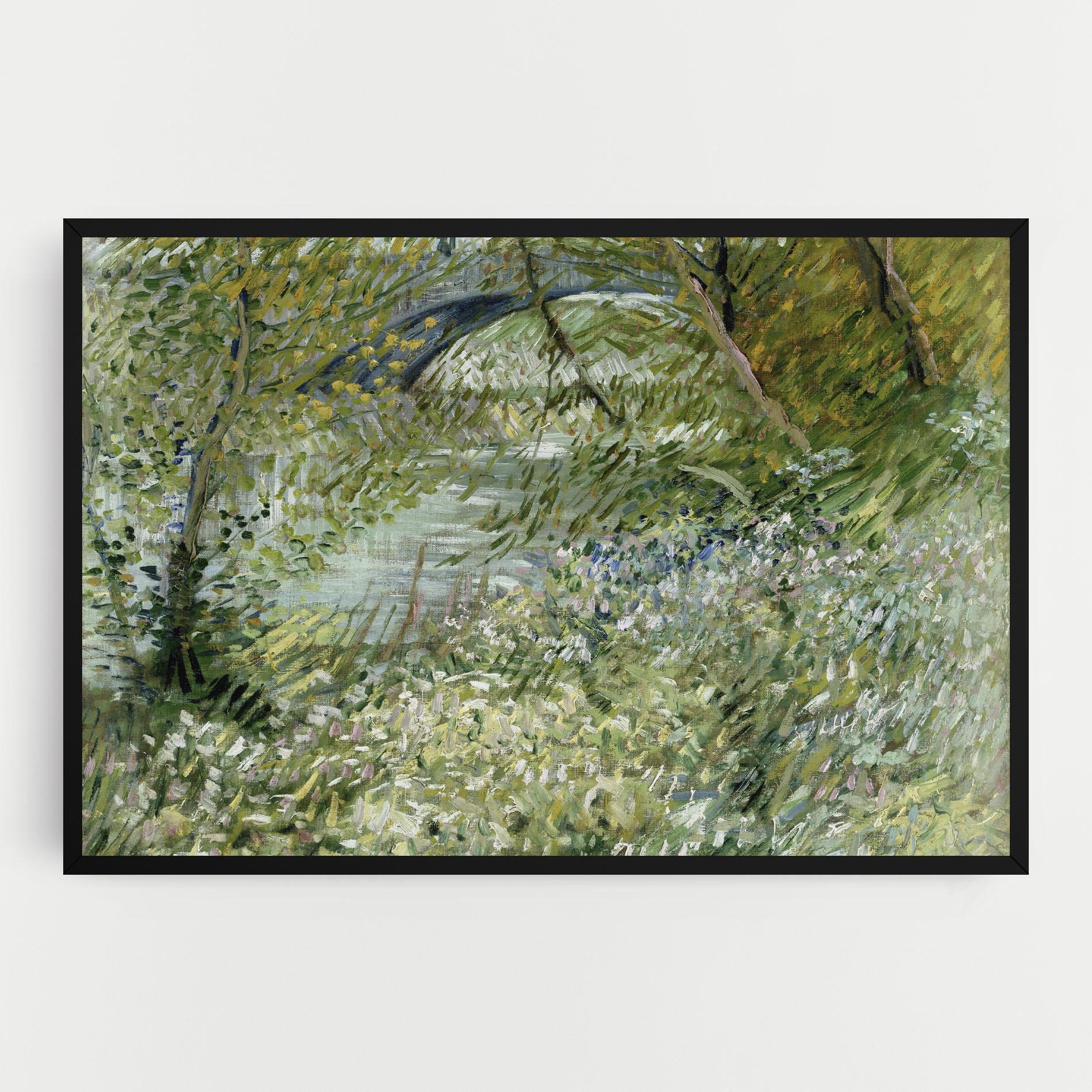 Tablou Canvas River Bank Springtime mockup 0