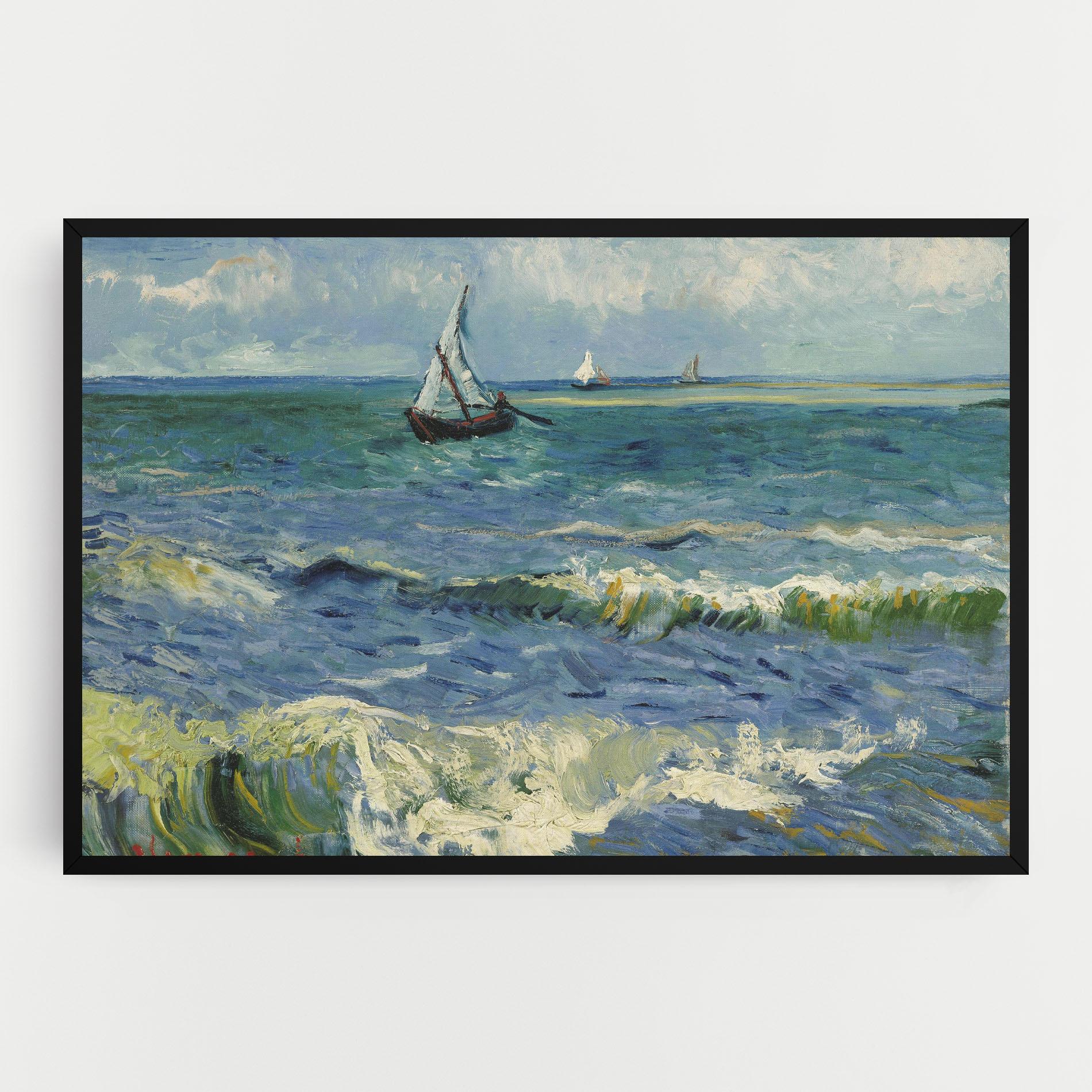 Tablou Canvas Zeegezicht Saintes Maries mockup 0