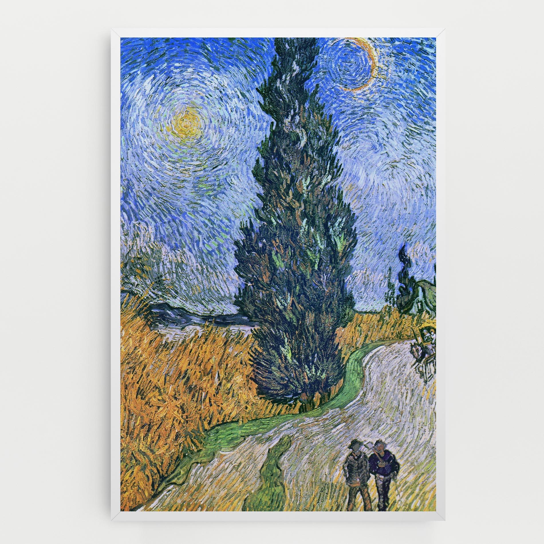 Tablou Canvas Road With Cypress mockup 0