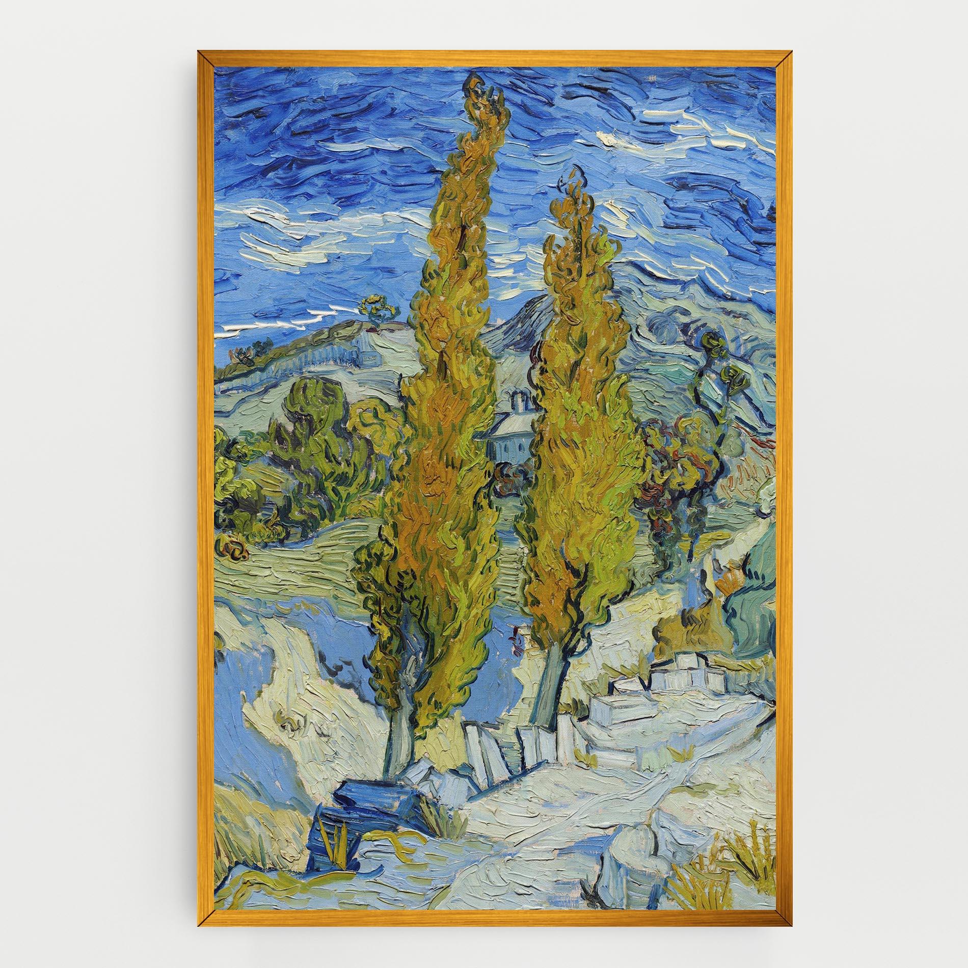 Tablou Canvas Poplars At Saint Remy mockup 0