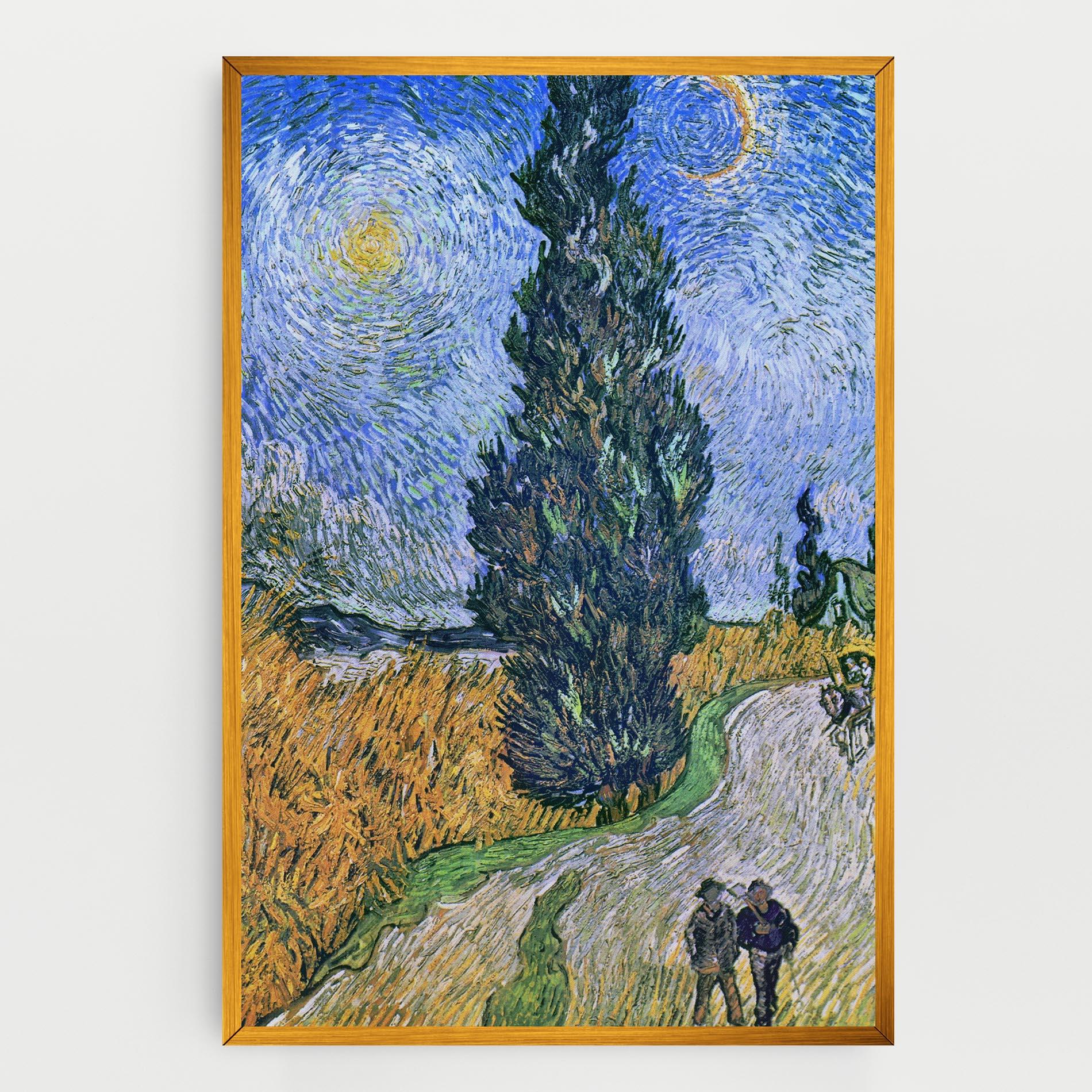 Tablou Canvas Road With Cypress mockup 0