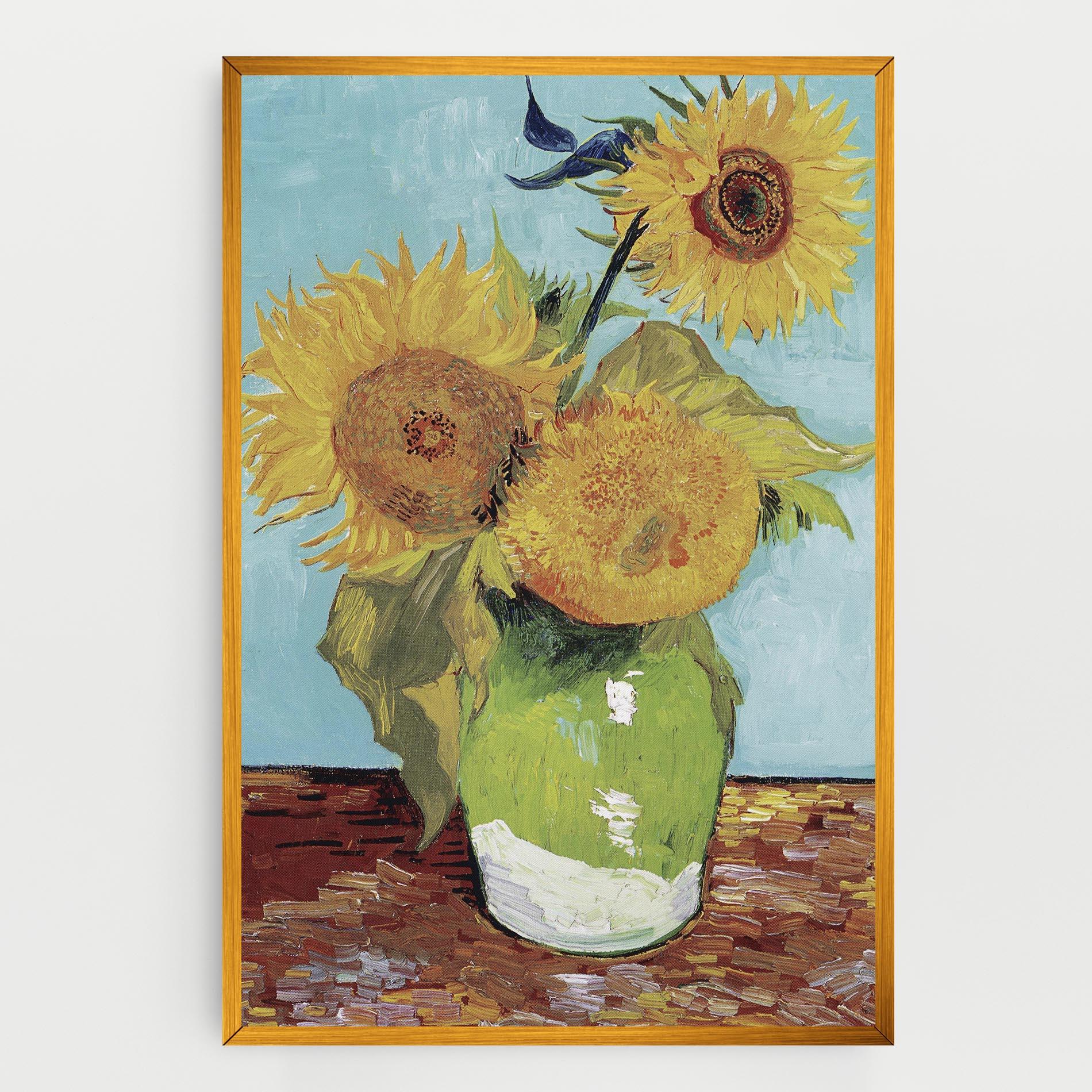 Tablou Canvas Three Sunflowers mockup 0