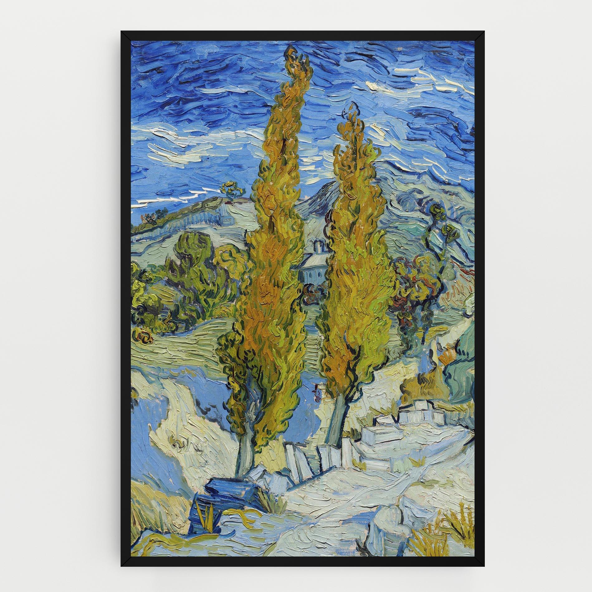 Tablou Canvas Poplars At Saint Remy mockup 0
