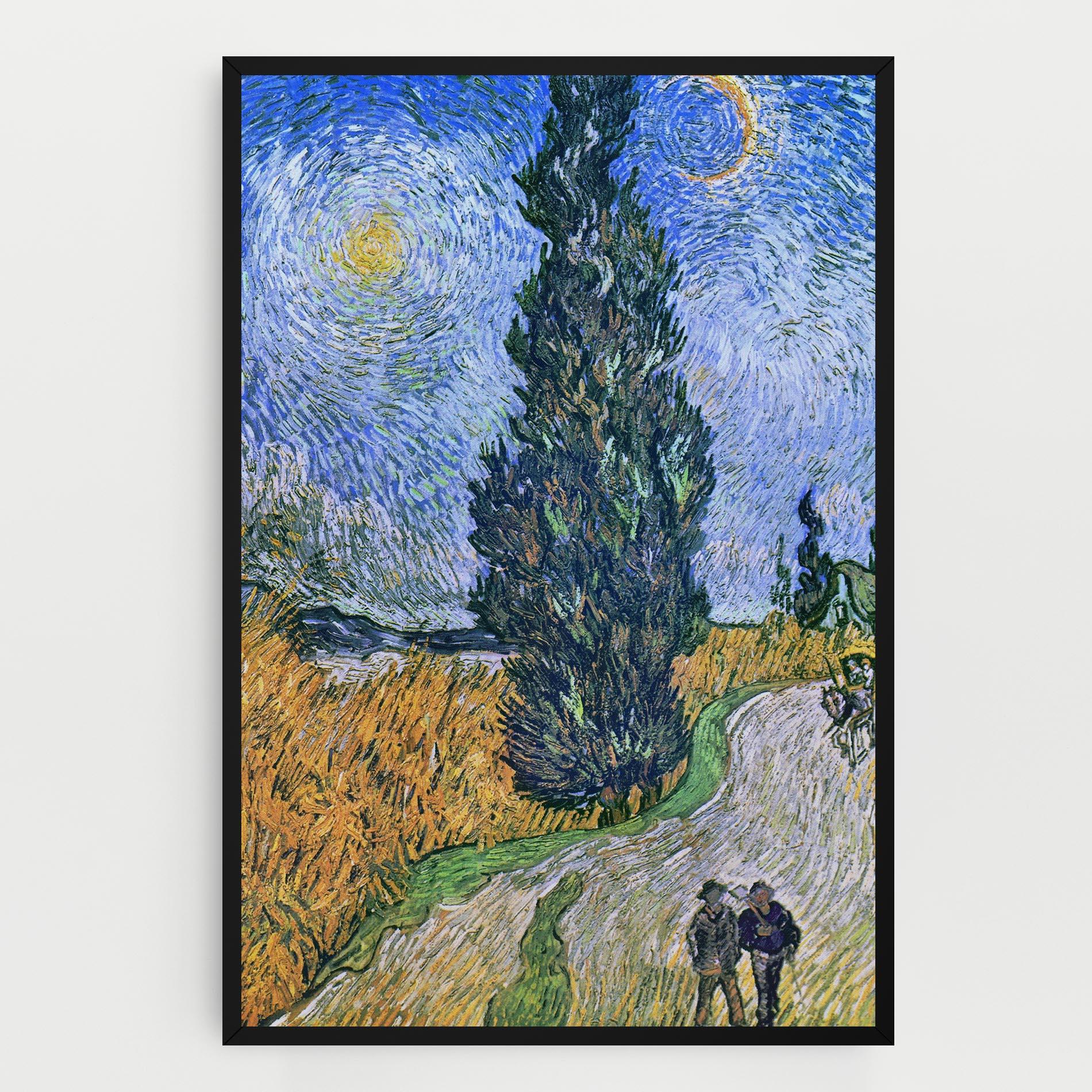 Tablou Canvas Road With Cypress mockup 0