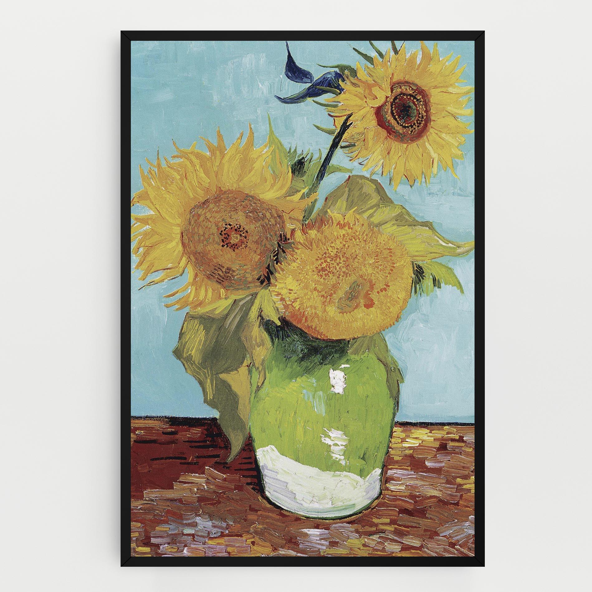 Tablou Canvas Three Sunflowers mockup 0