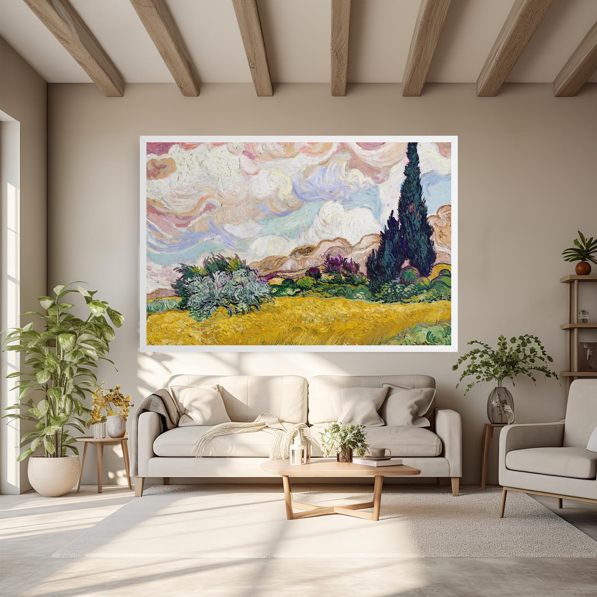 Tablou Canvas Pastel Wheat Field mockup 6