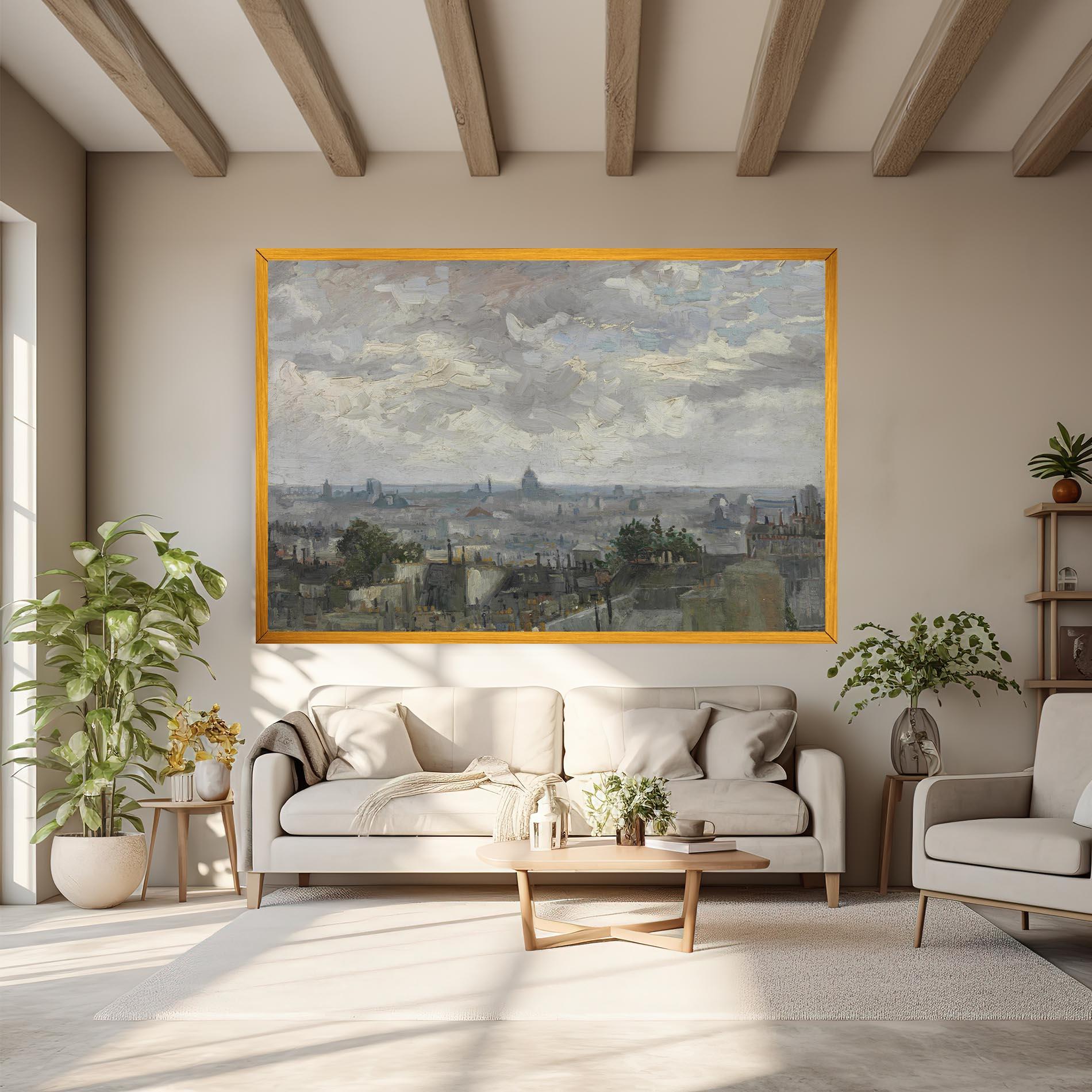 Tablou Canvas Gezicht Op Paris mockup 6