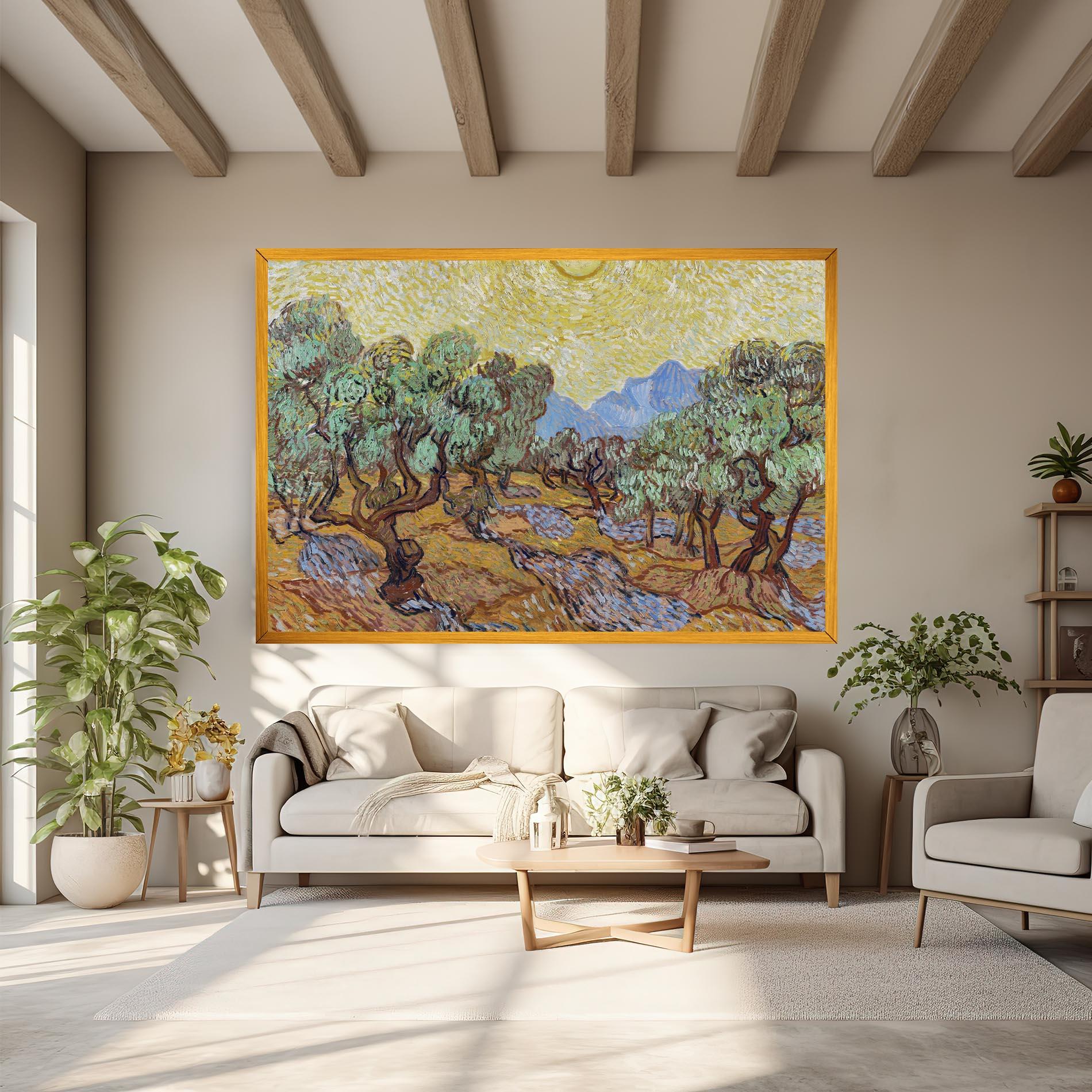 Tablou Canvas Gogh Olive Trees mockup 6