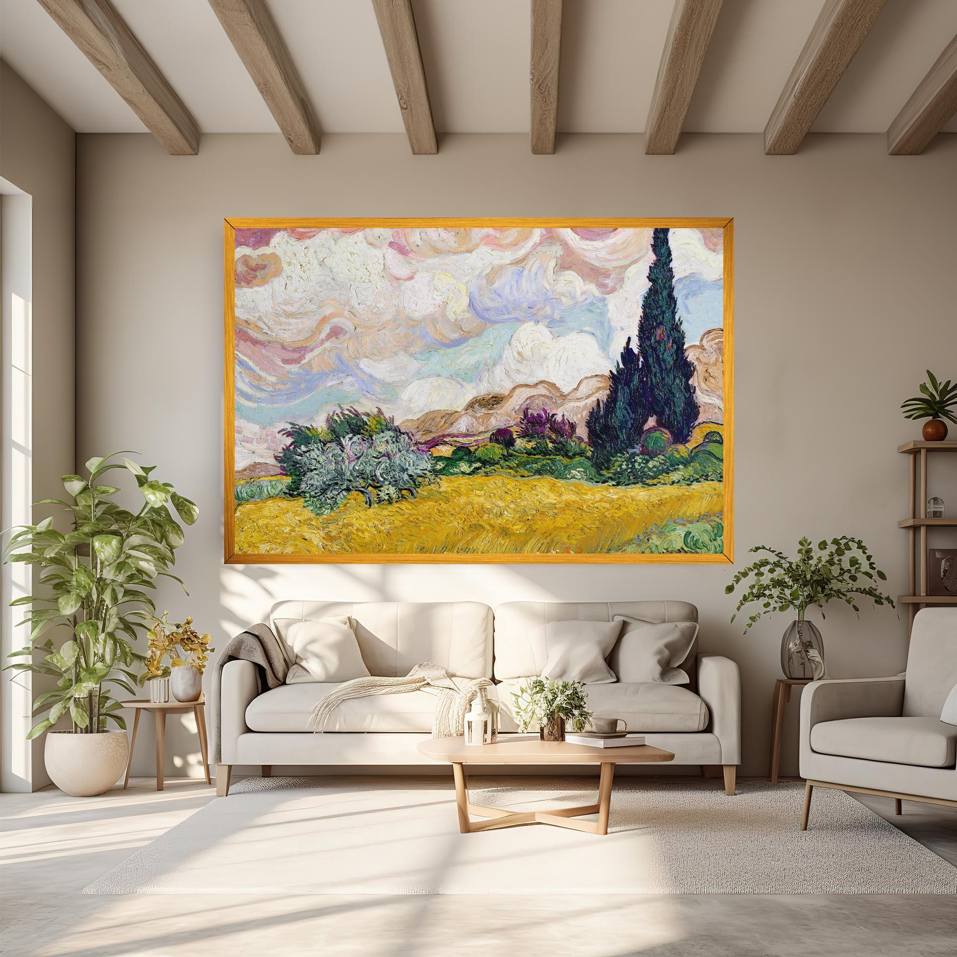 Tablou Canvas Pastel Wheat Field mockup 6