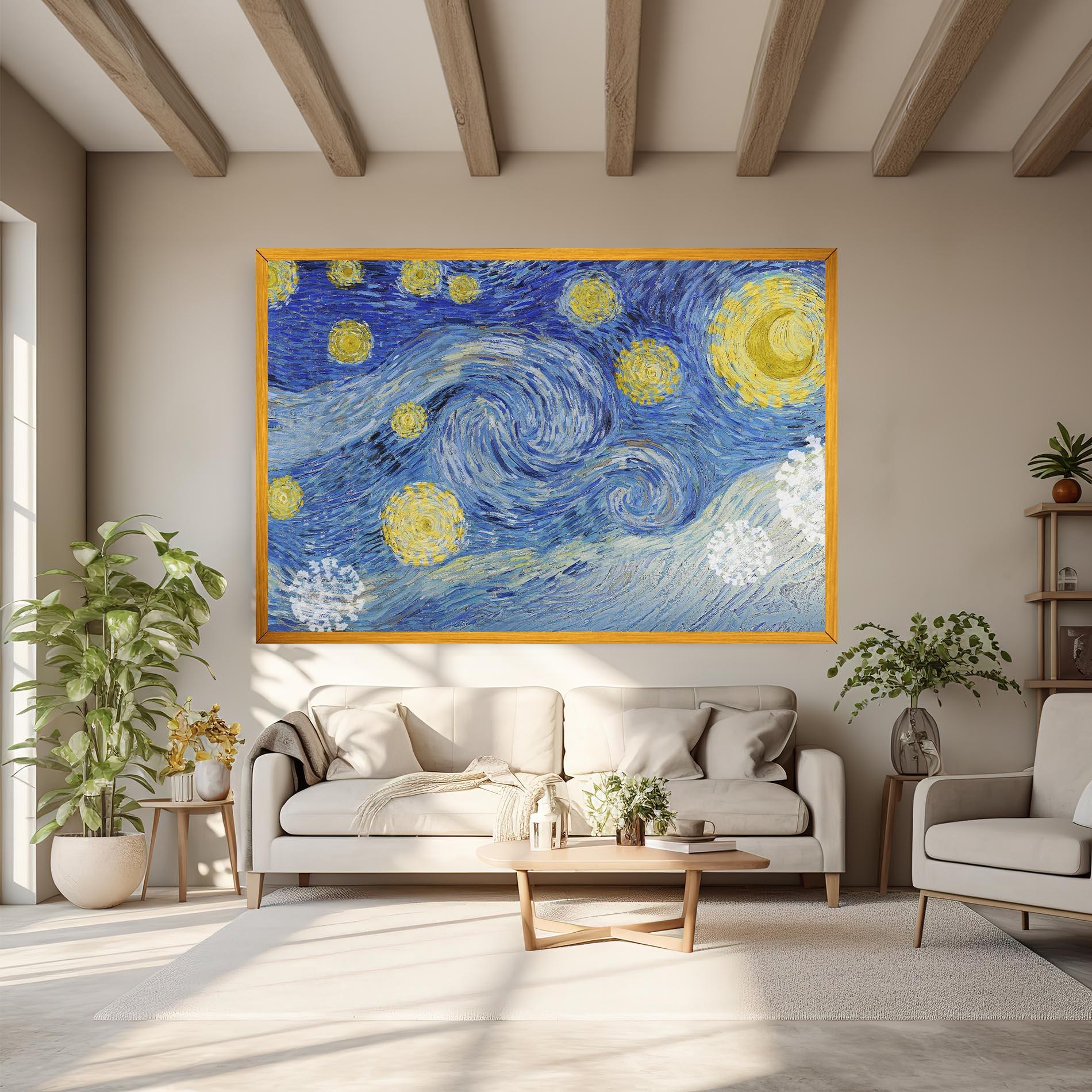 Tablou Canvas Van Gogh Starry Night mockup 6