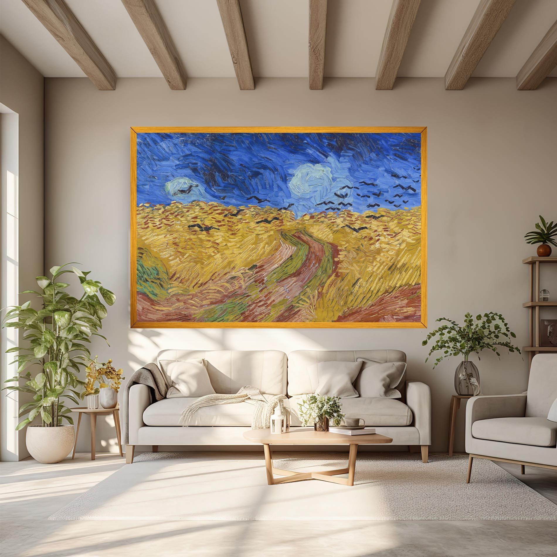 Tablou Canvas Wheatfield Crows mockup 6