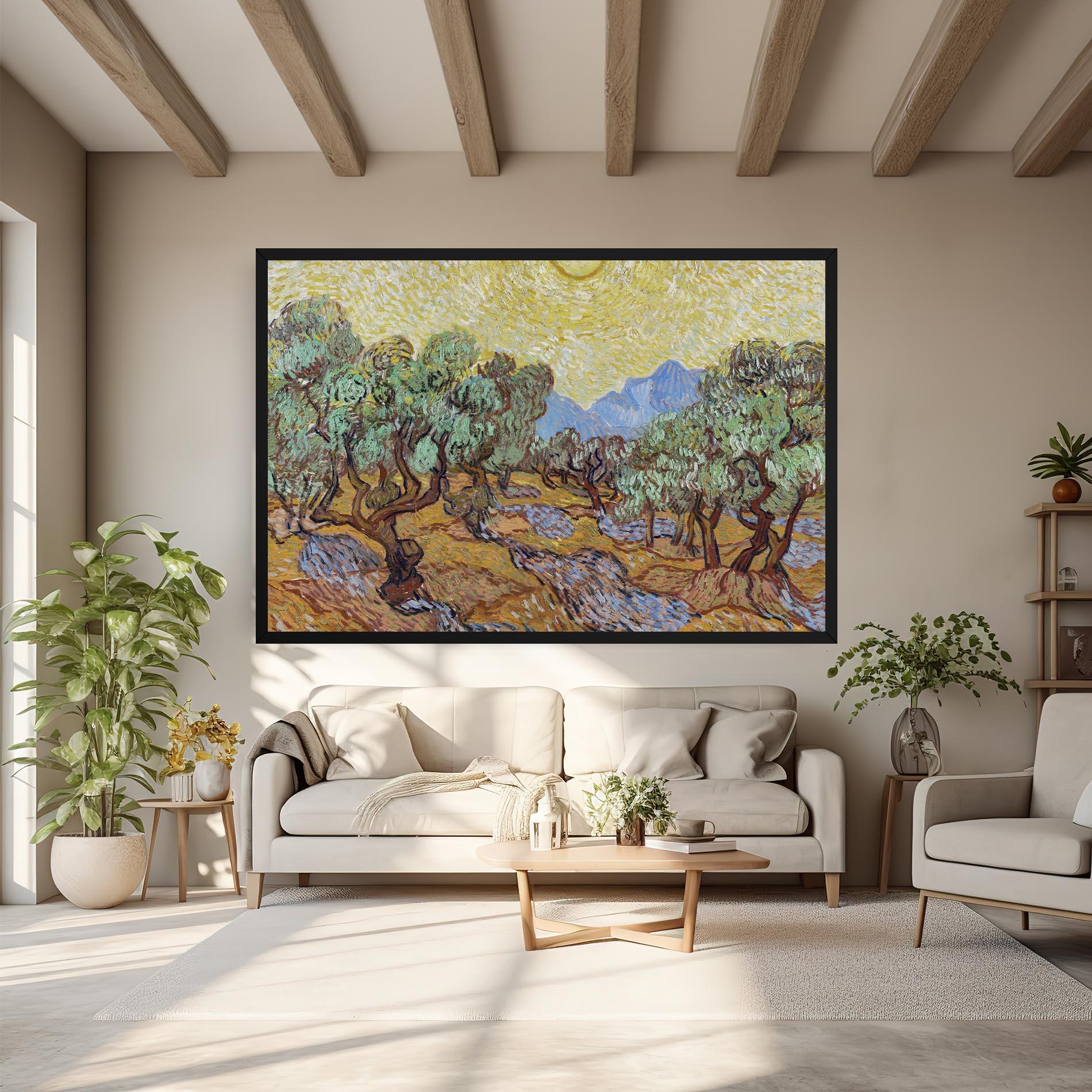 Tablou Canvas Gogh Olive Trees mockup 6