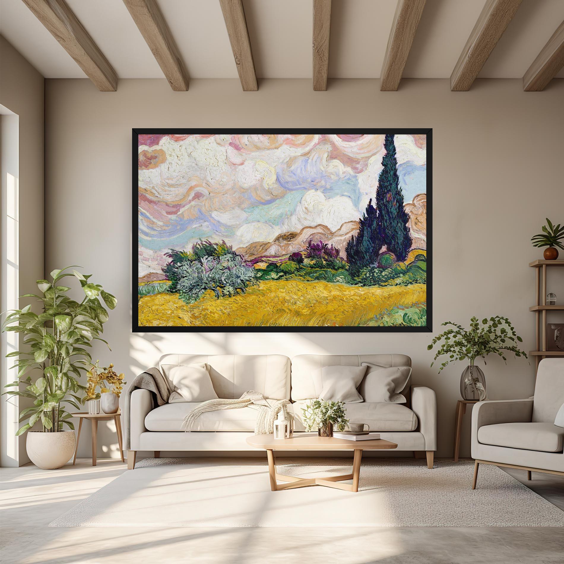 Tablou Canvas Pastel Wheat Field mockup 6