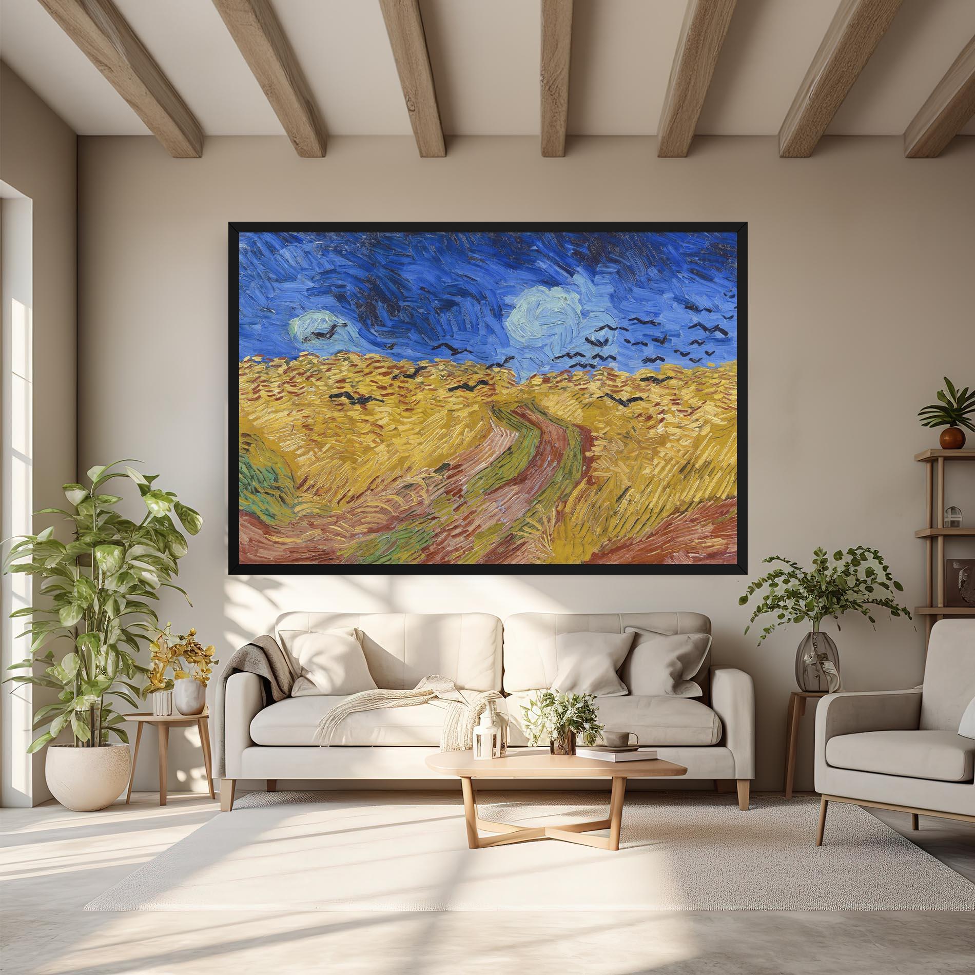 Tablou Canvas Wheatfield Crows mockup 6