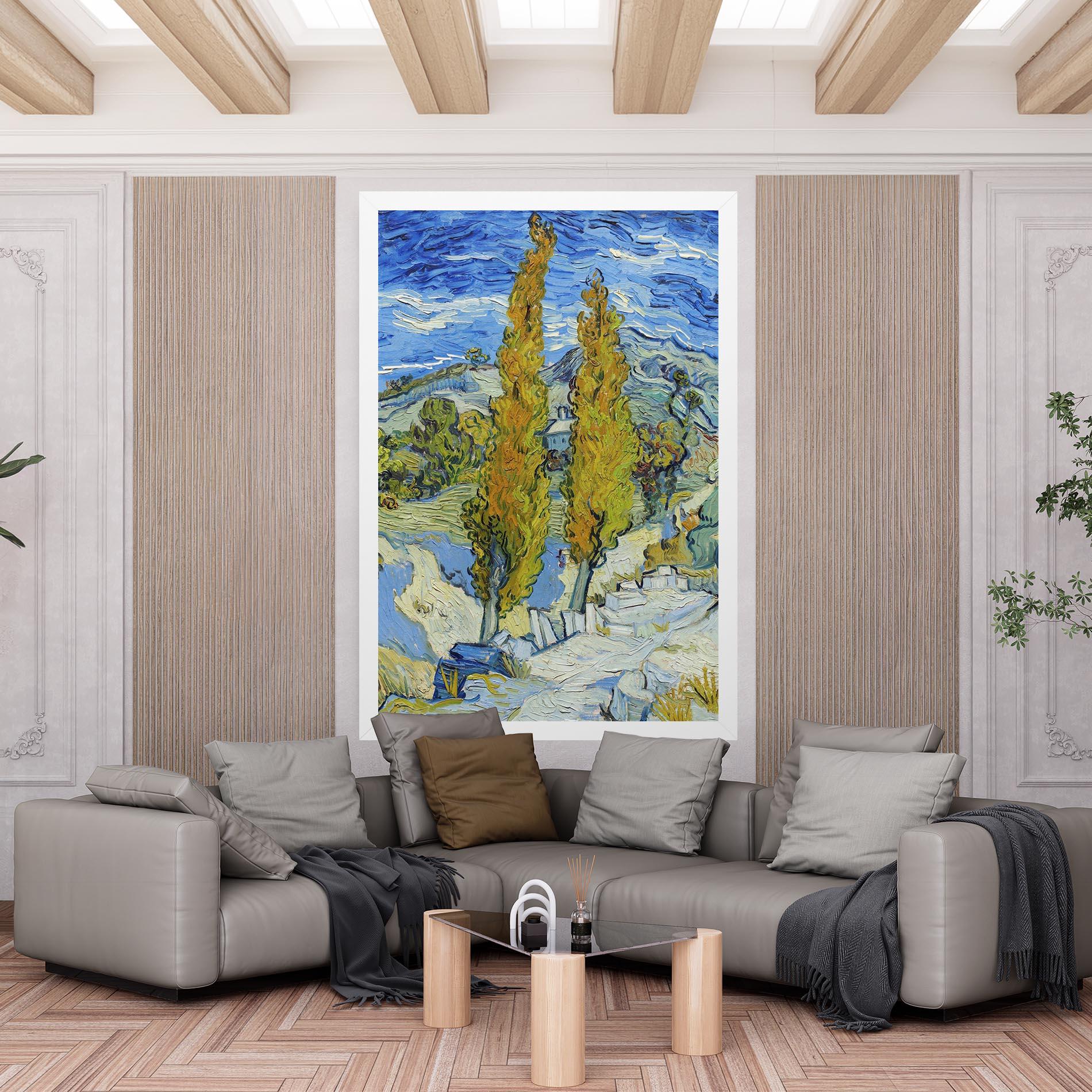 Tablou Canvas Poplars At Saint Remy mockup 6