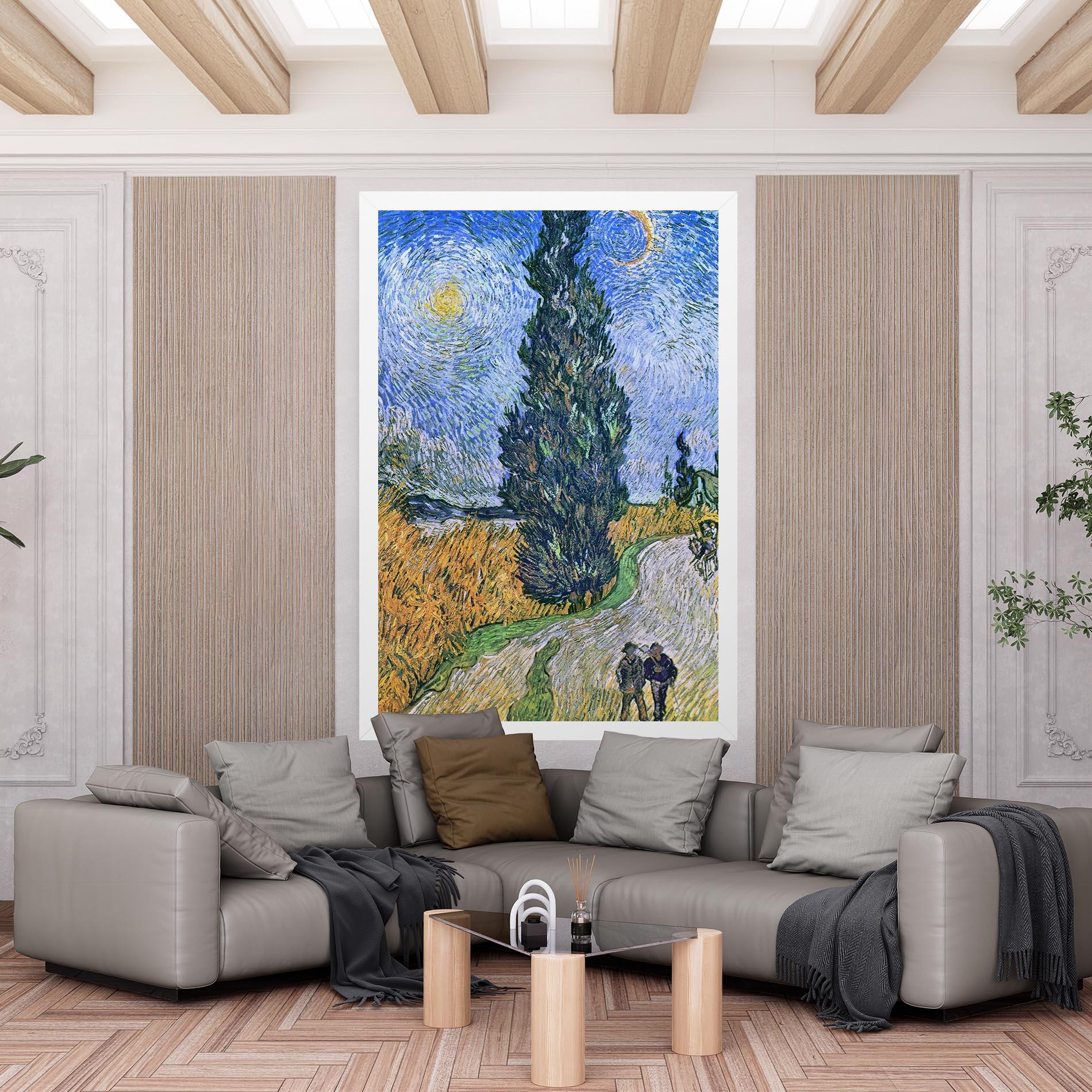 Tablou Canvas Road With Cypress mockup 6