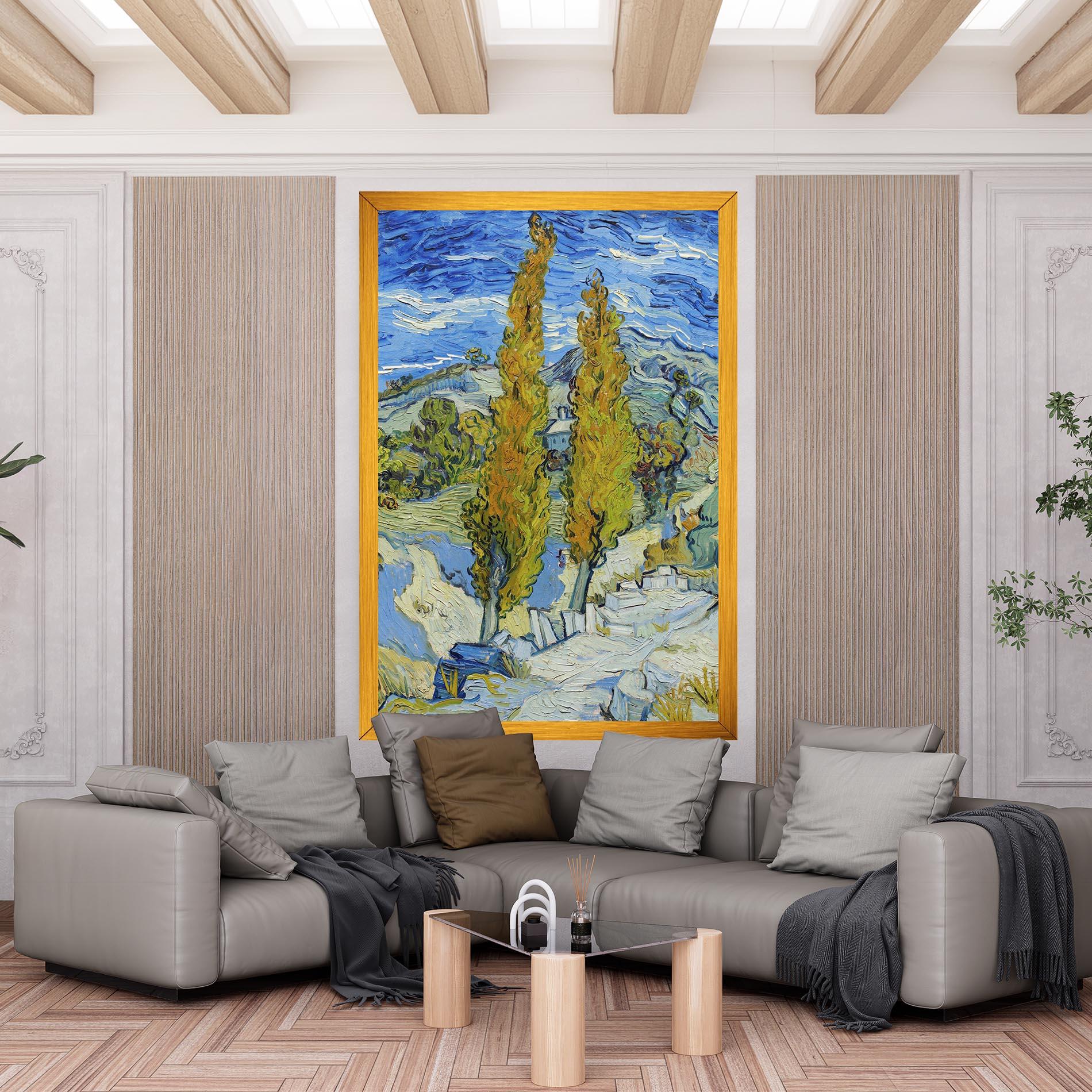 Tablou Canvas Poplars At Saint Remy mockup 6