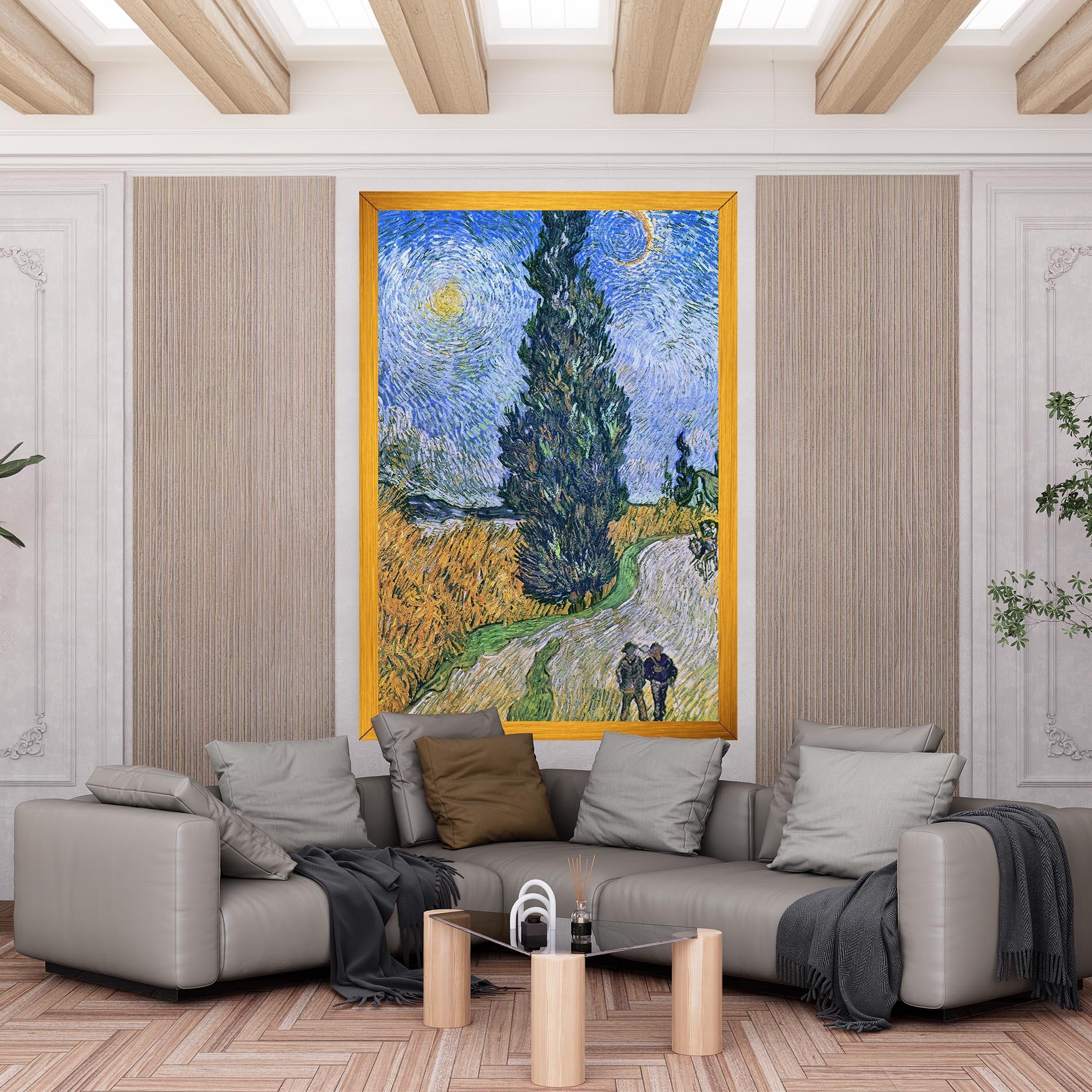 Tablou Canvas Road With Cypress mockup 6