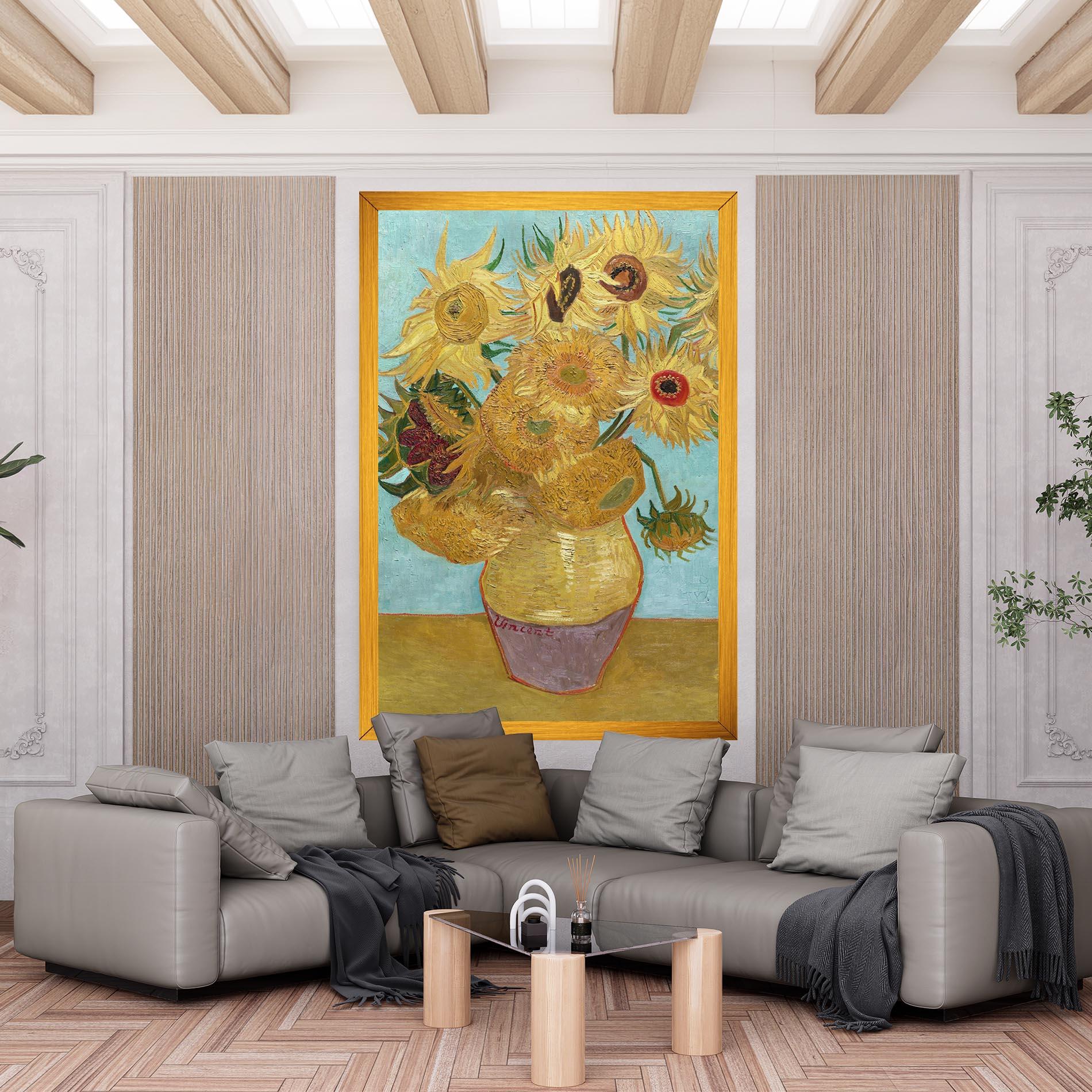 Tablou Canvas Twelve Sunflowers mockup 6
